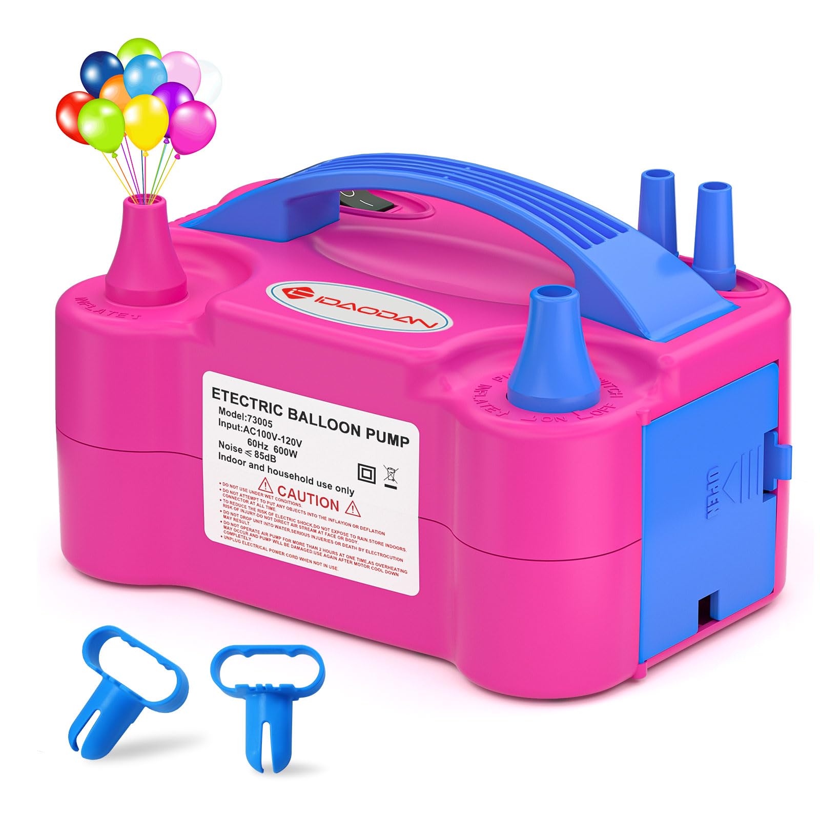 IDAODAN Electric Balloon Pump, Portable Electric Balloon Blower Machine Inflator Air Pump for Party Decorations