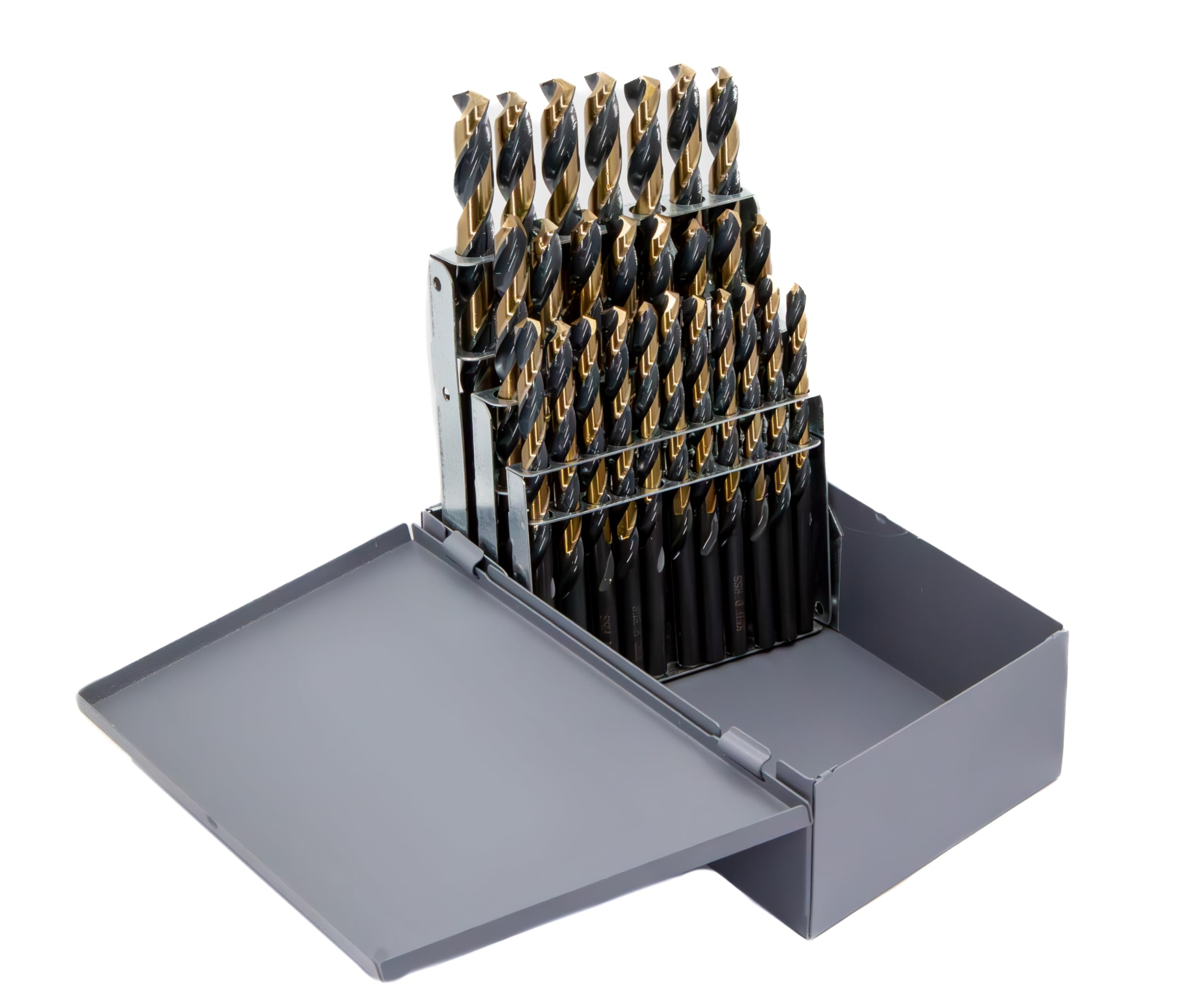 DRILL AMERICA KFD15JSET Split Point Jobber Drill Bit Set, 15 Piece