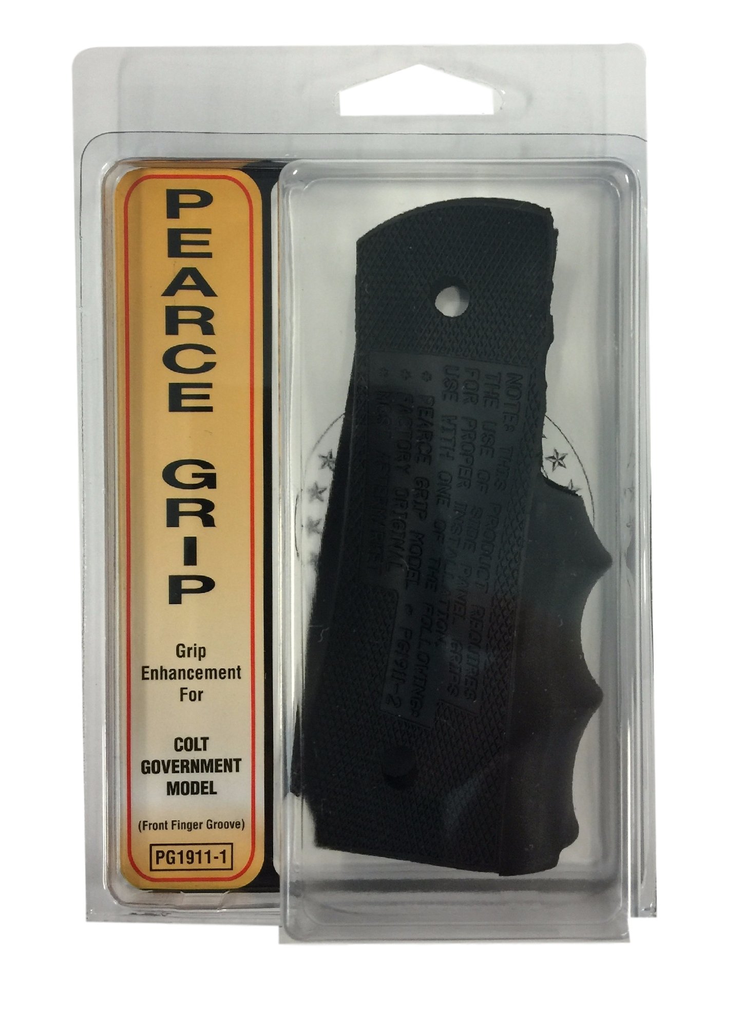 Pearce Grips, Rubber Finger Groove Insert, Fits Colt Government Model 1911 and Equivalents