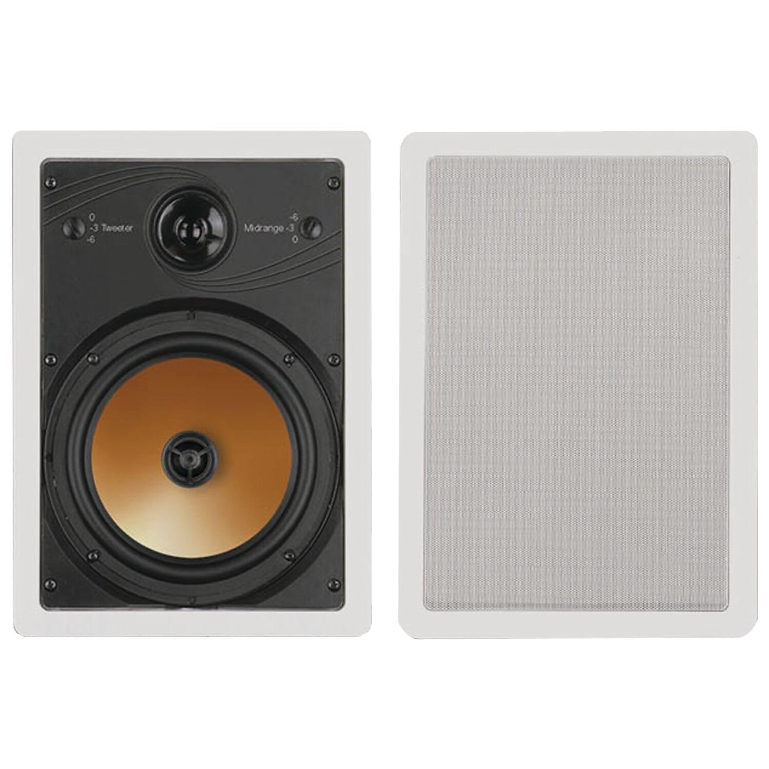 BIC AMERICA HT8W 175W Acoustech 8" 3-Way In-Wall Speakers w/Tweeters & Midranges
