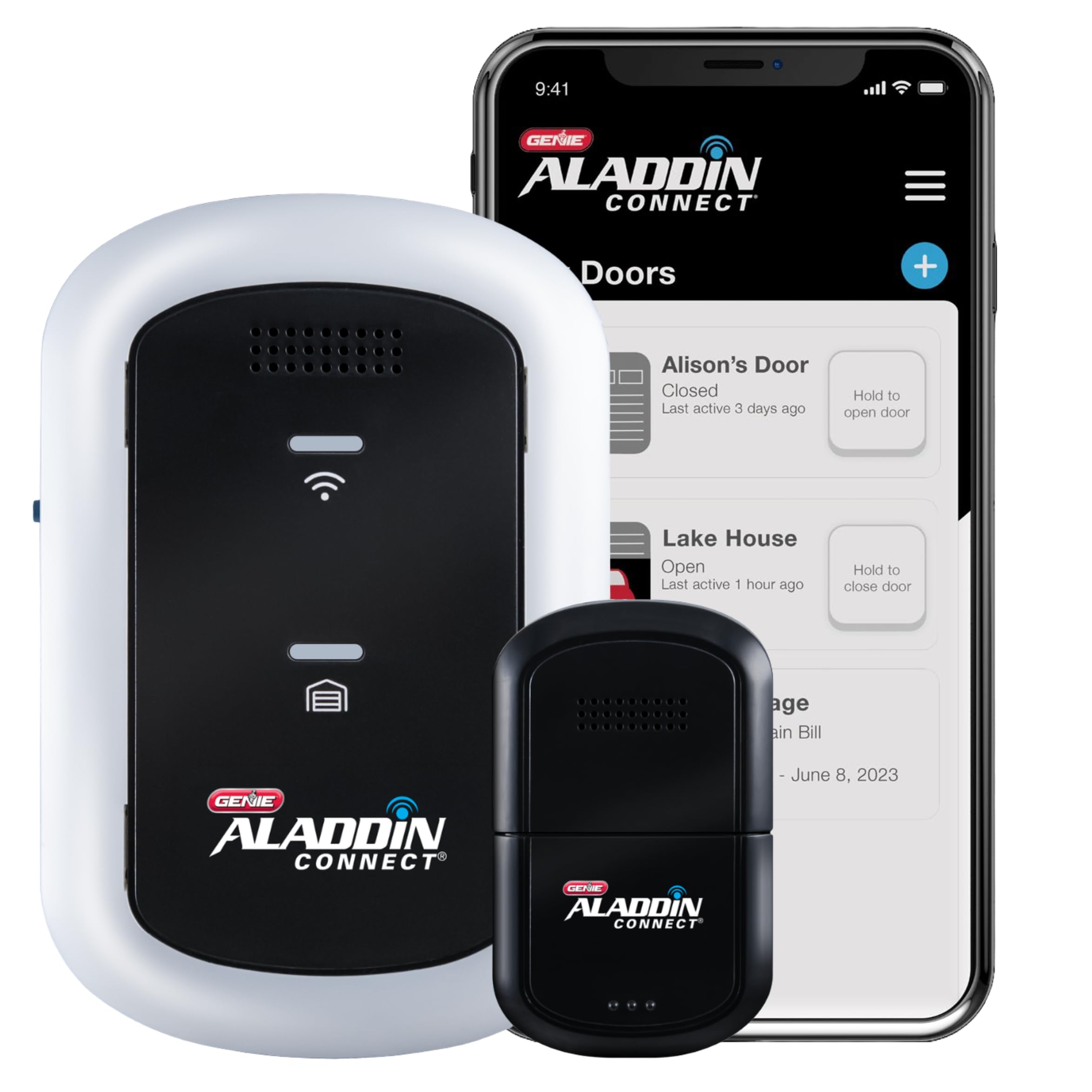 Genie Aladdin Connect Smart Garage Door Controller, Single Door Kit ALKT2-R