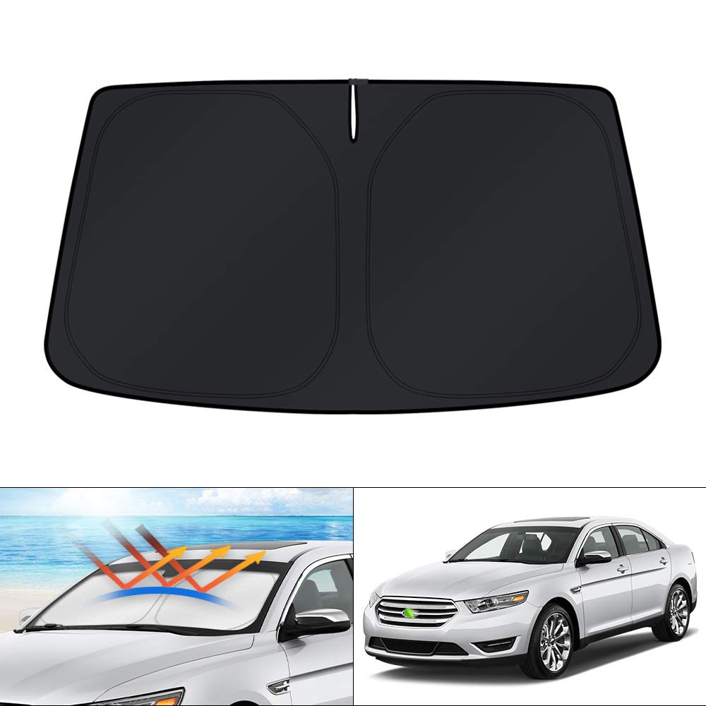 KUST Windshield Sun Shade for Ford Taurus 2013 2014 2015 2016 2017 2018 2019 Accessories Custom Fit Sunshade Sun Visor Protector Foldable Blocks UV Rays Keep Your Car Cooler