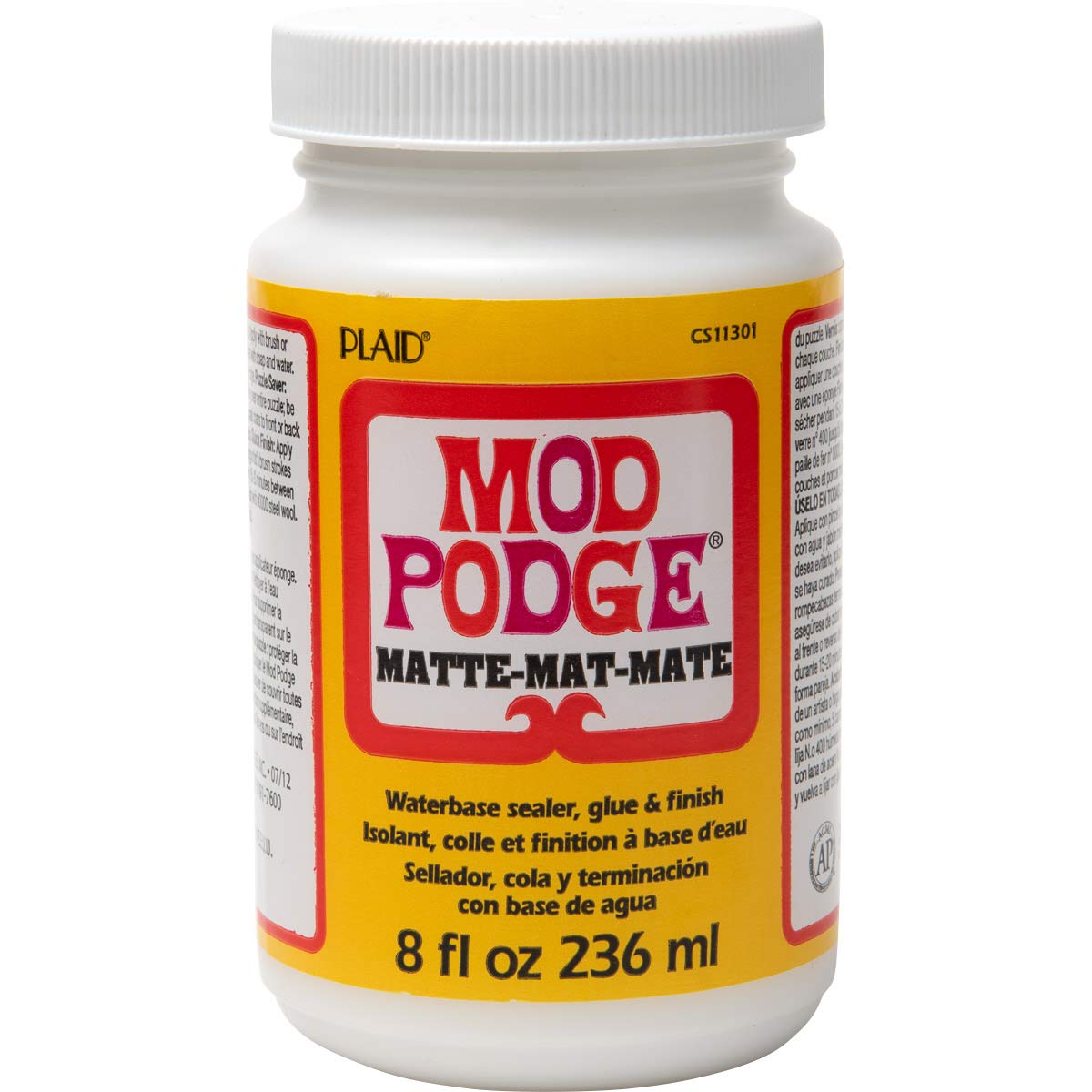 Mod Podge Waterbase Sealer, 8 oz (Pack of 3) Matte Finish, WMCS11301CAA