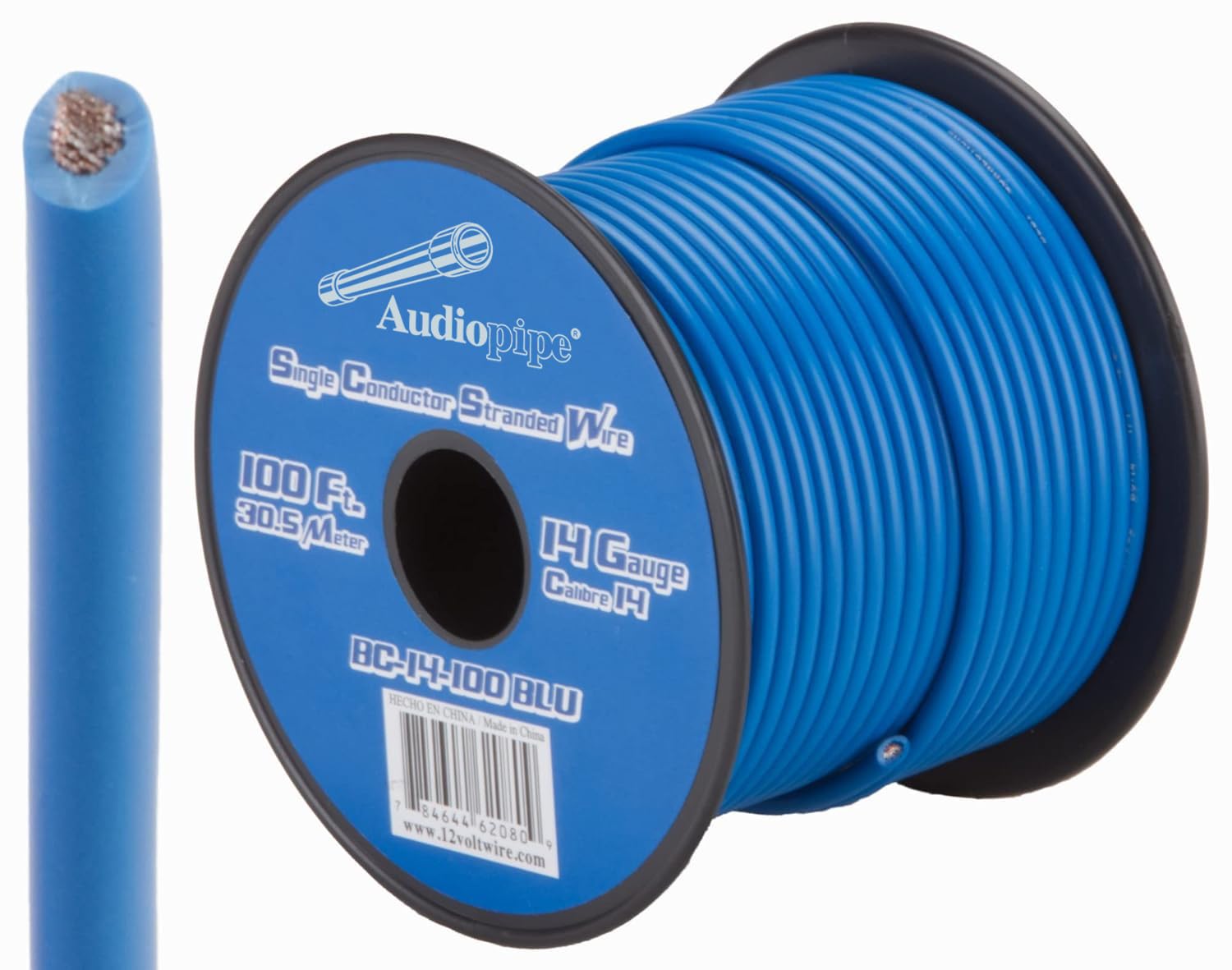 Audiopipe AP14100BL 14 Gauge 100Ft Primary Wire Blue