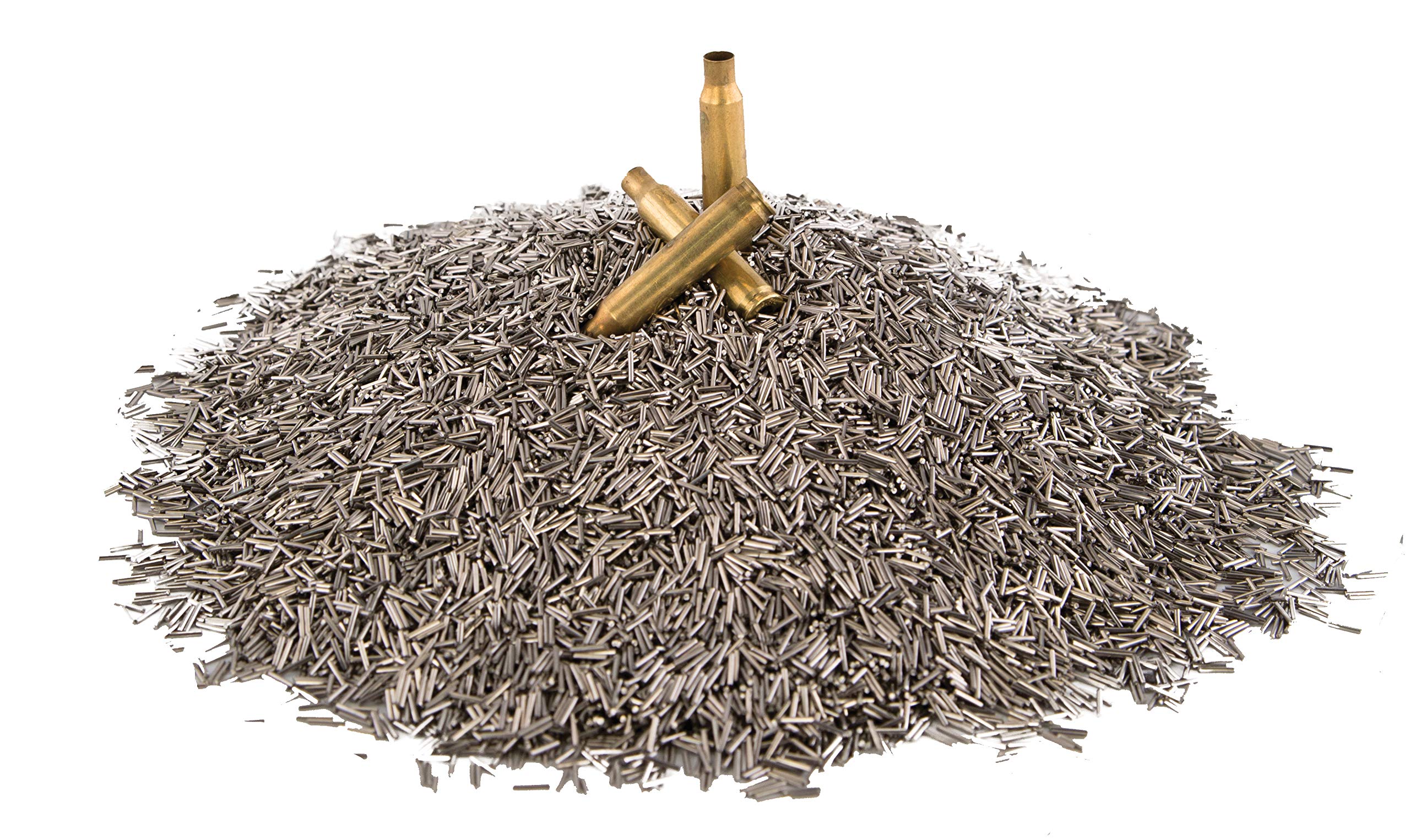 Frankford Arsenal 2 lb Stainless Steel Tumbling Media Pins for Cleaning and Reloading, silver