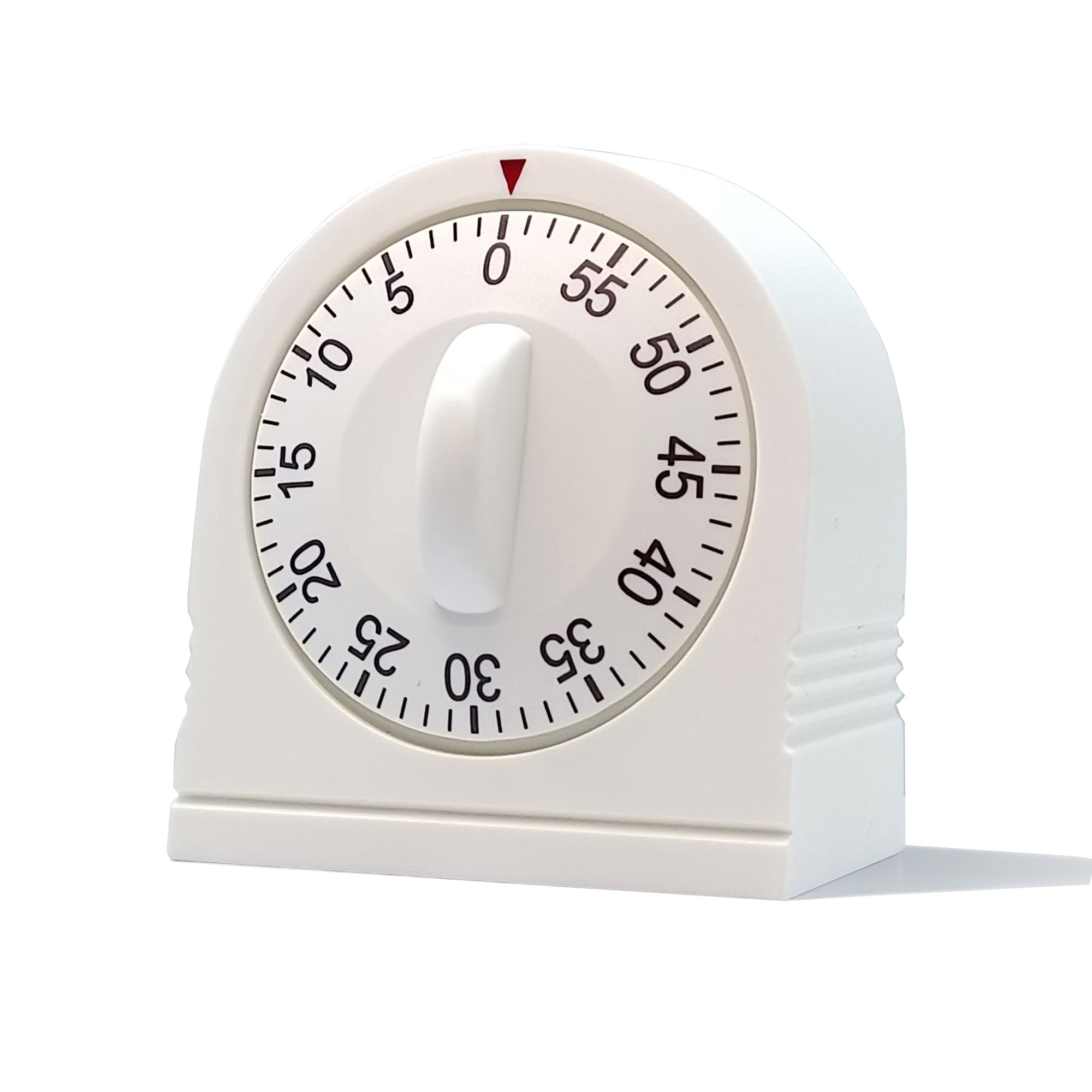 60 Minute Wind Up Timer, Visual Mechanical Timer with Loud Alarm, Manual Countdown Timers for Classroom, Home, Study and Cooking (White)