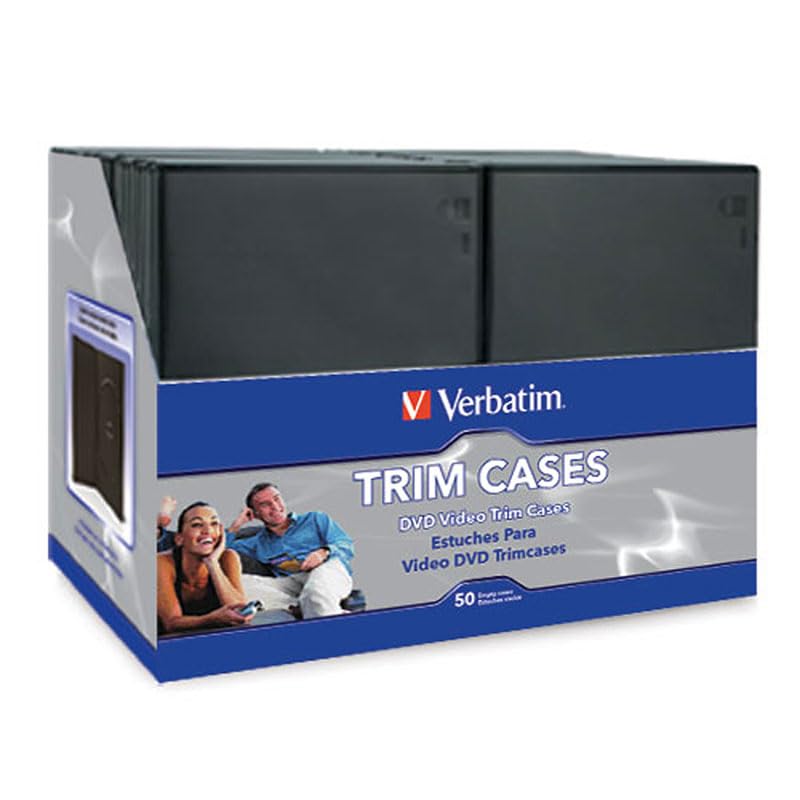 Verbatim 95094 CD/DVD Video Trimcases, 50 pk