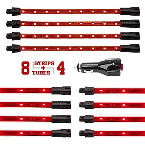 XKGlow XK041005R LED Ultra Slim Underbody Kit & Interior Accent Light Kit Combo