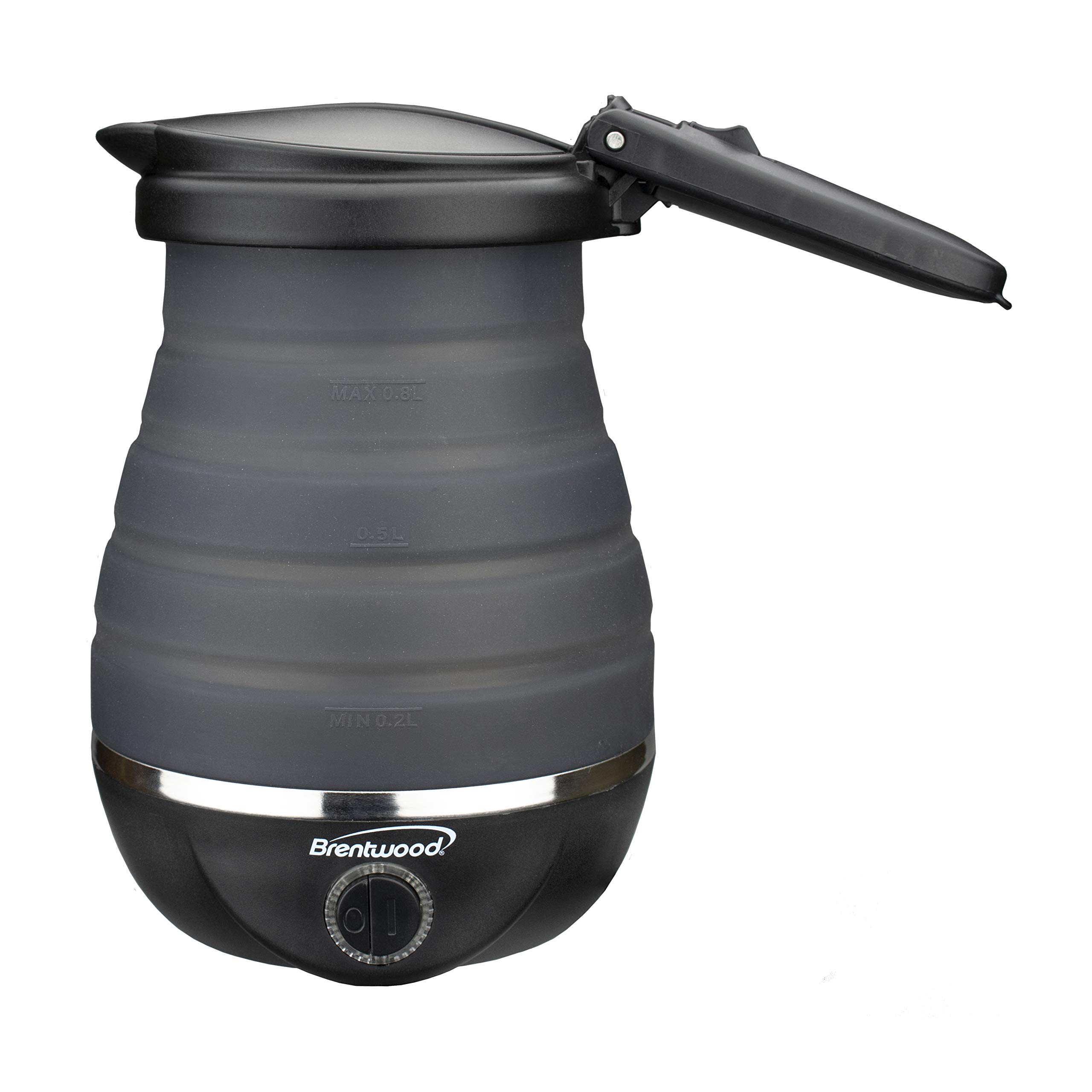 Brentwood Appliances KT-1508BK .85Q Dual-Voltage Collapsible Travel Kettle (Black)