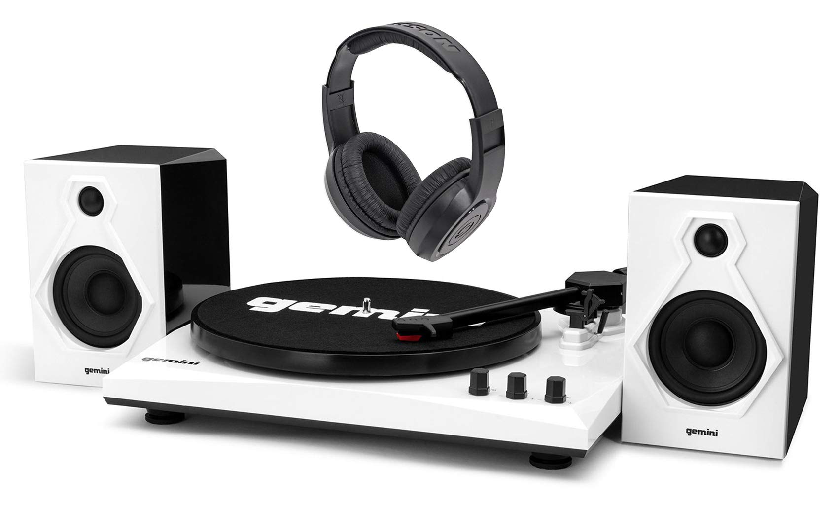 Gemini TT-900BW Vinyl Record Player Turntable w/Bluetooth & Dual Stereo Speakers