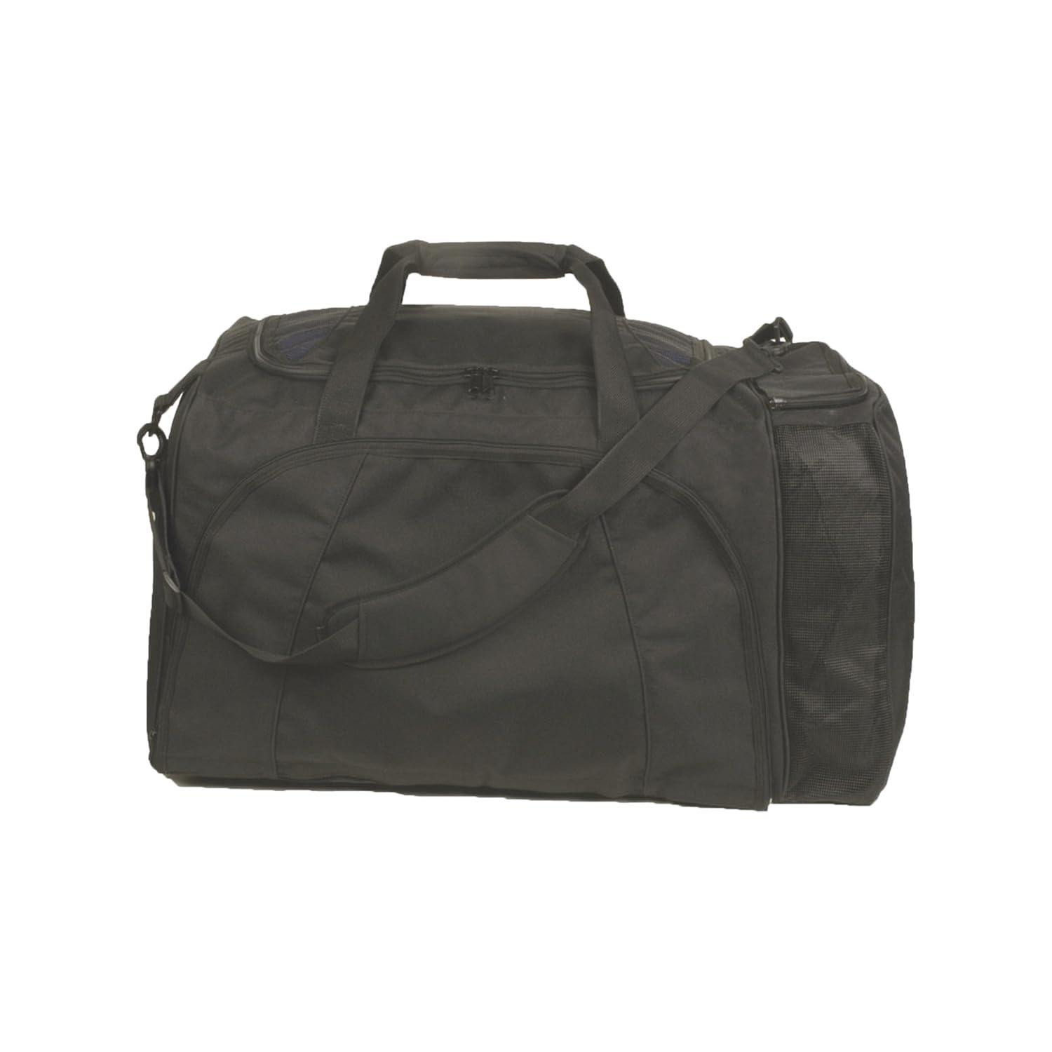 Champion Sports 600 Denier® Multi Compartment Football Equipment Bag with Handles and Shoulder Strap -Black