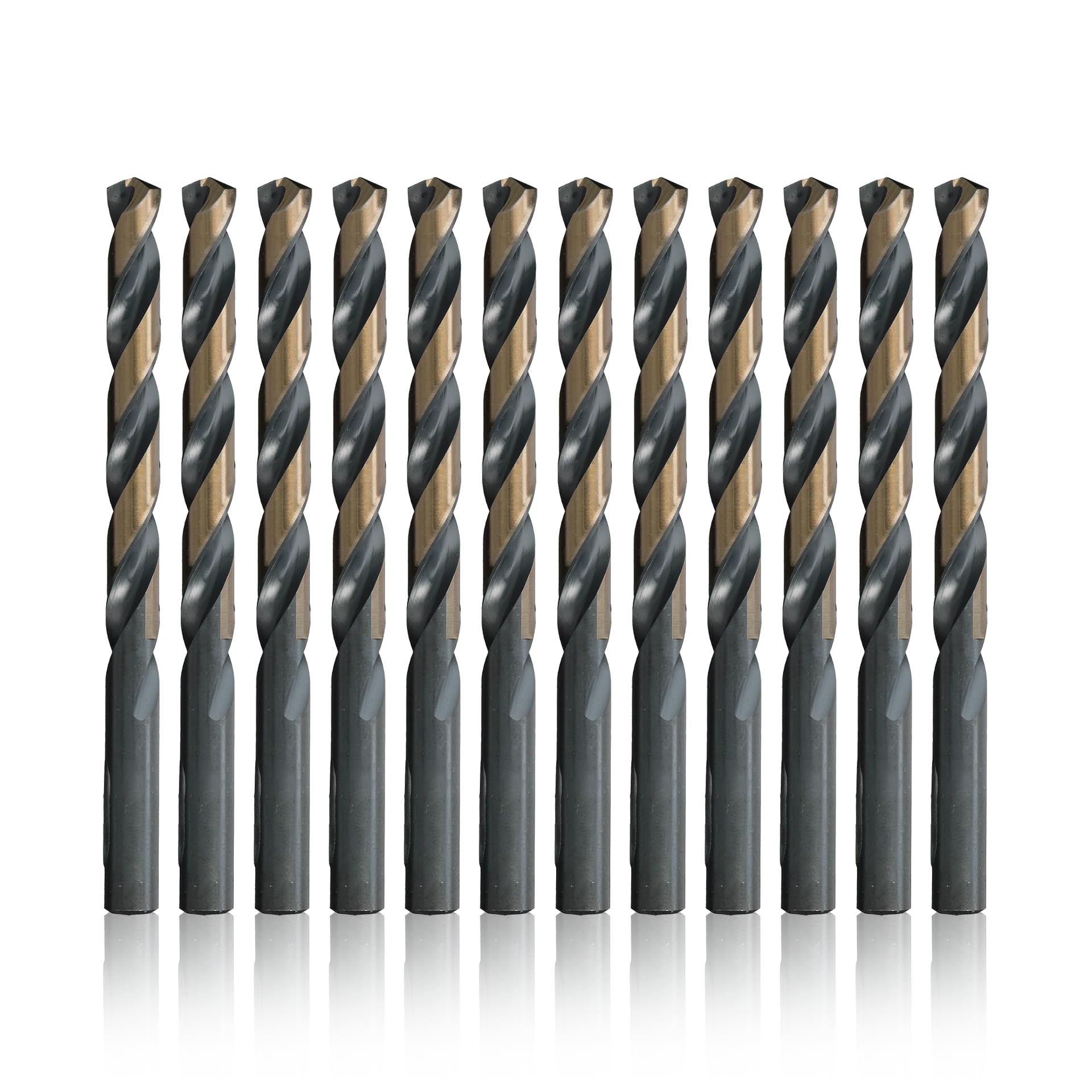 Drill America #16 High Speed Steel Black & Gold KFD Split Point Drill Bit (Pack of 12), KFD Series