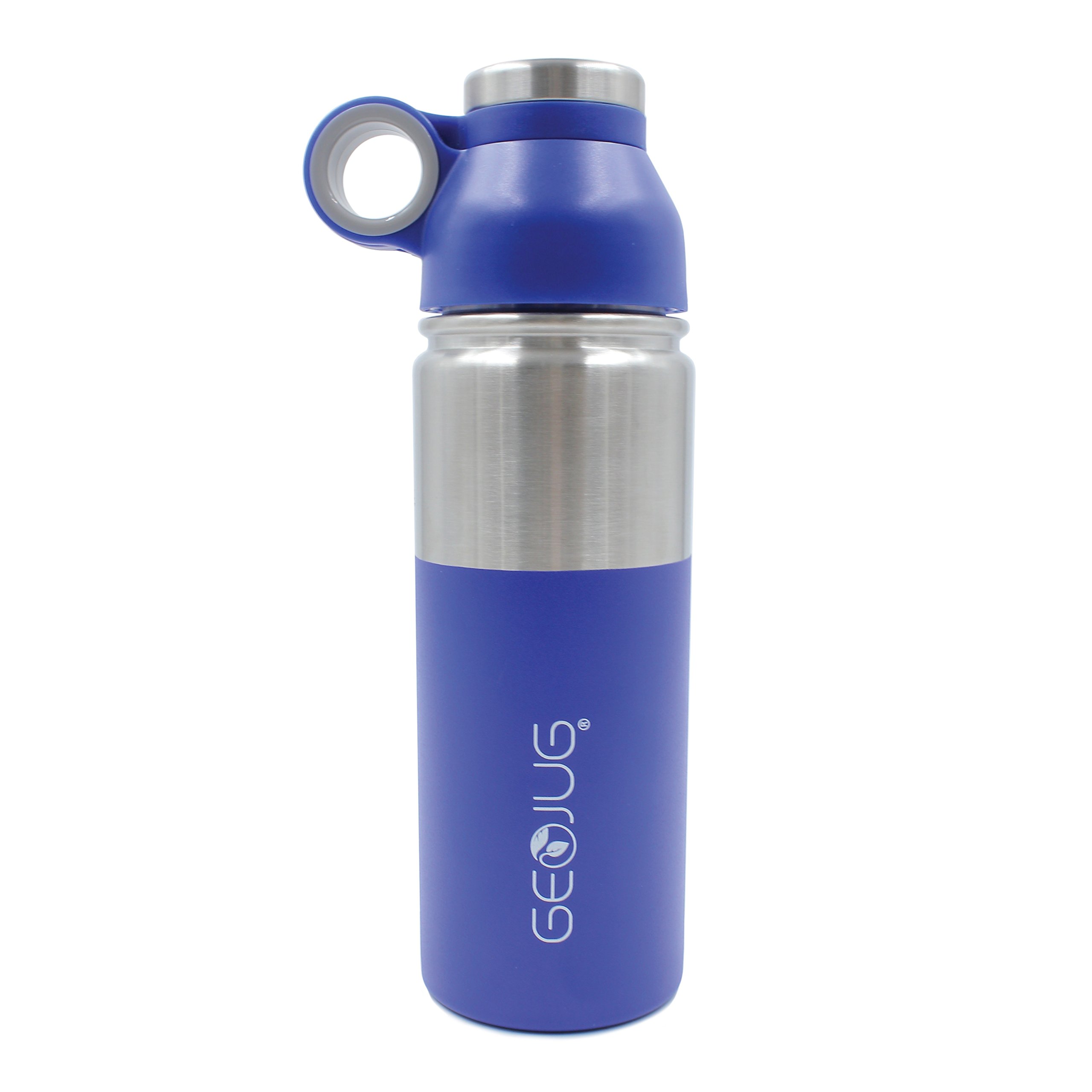 Brentwood App. G-1018BL GeoJug 18oz S.Steel Vacuum-Insulated Water Bottle (Blue)