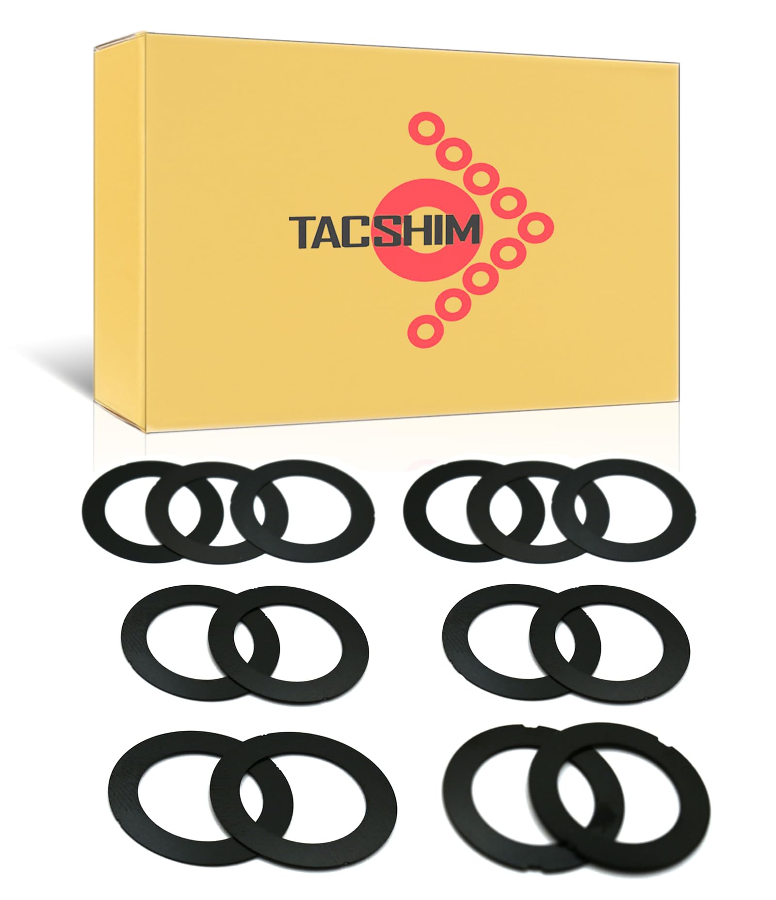 TACSHIM Black 1/2”x28 Barrel Shim Kit for .223 5.56 (14 Pack)