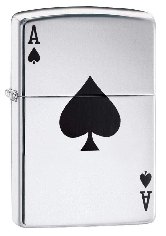 Zippo 24011 Windproof Lighter Simple Spade Design, High Polish Chrome