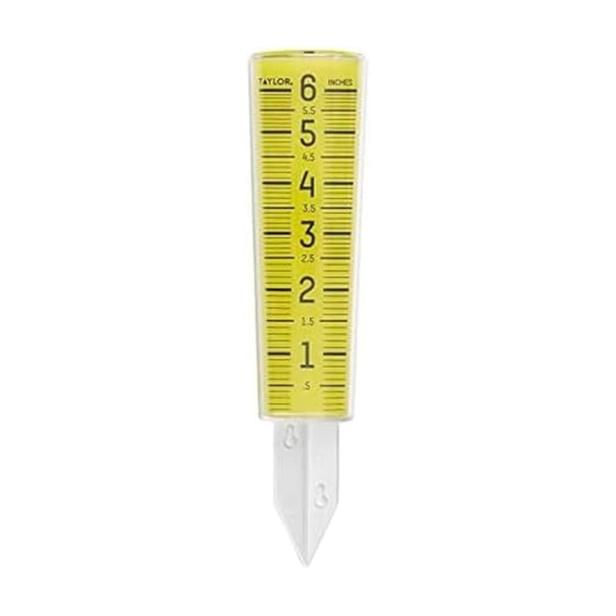 Taylor Precision Products, ClearVu Rain and Sprinkler Gauge, 6 Inch Capacity, Clear