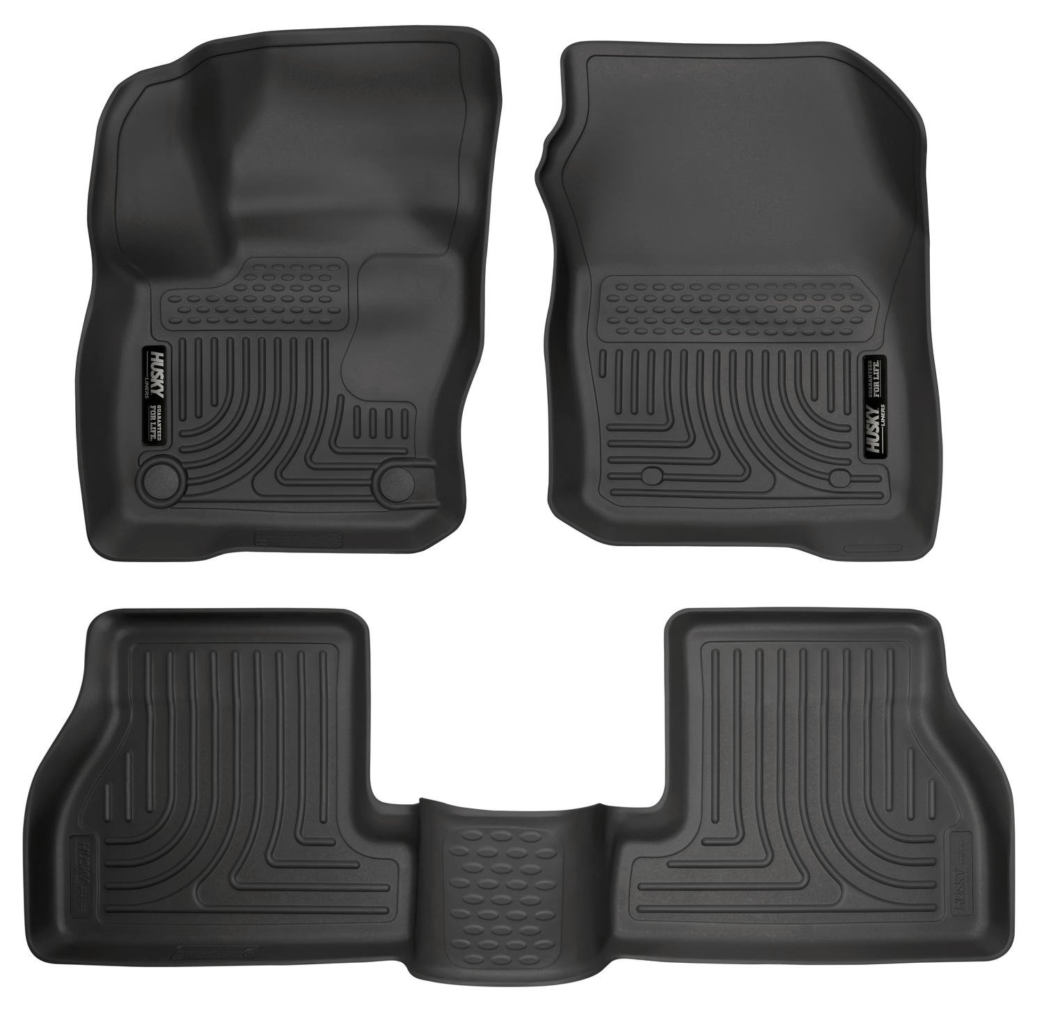 Husky 99771 Weatherbeater Front/2nd Seat Floor Liners For 2016-18 Ford Focus