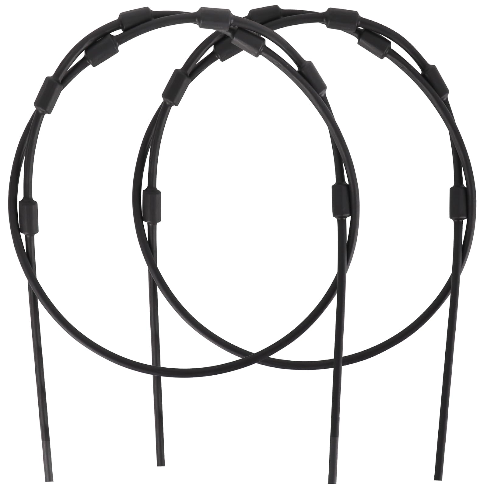 Panbofoda Replacement Tree Stand Cables,Pair of Replacement Cables for Climbing Treestands, 2PCS Hunting Tree Stand Accessories,Durable Steal Braded PVC Black Coated 65" Treestand Replacement Cables
