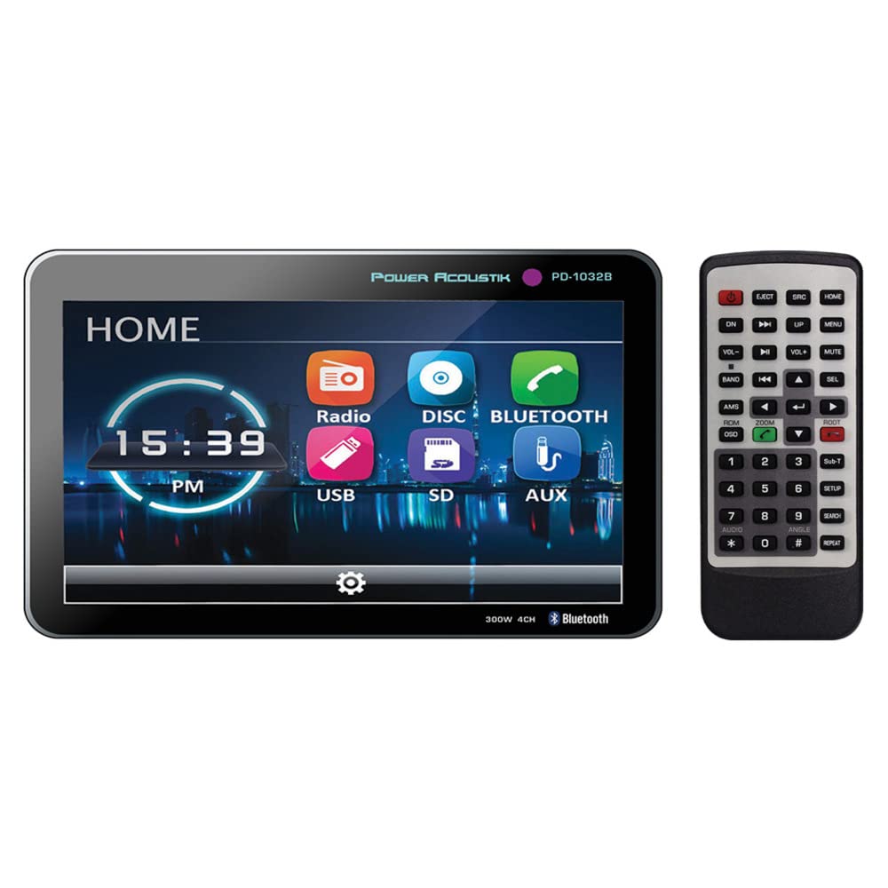 Power Acoustik PD1032B 10.3" DVD/CD/MP3 Double Din Receiver w/ Bluetooth