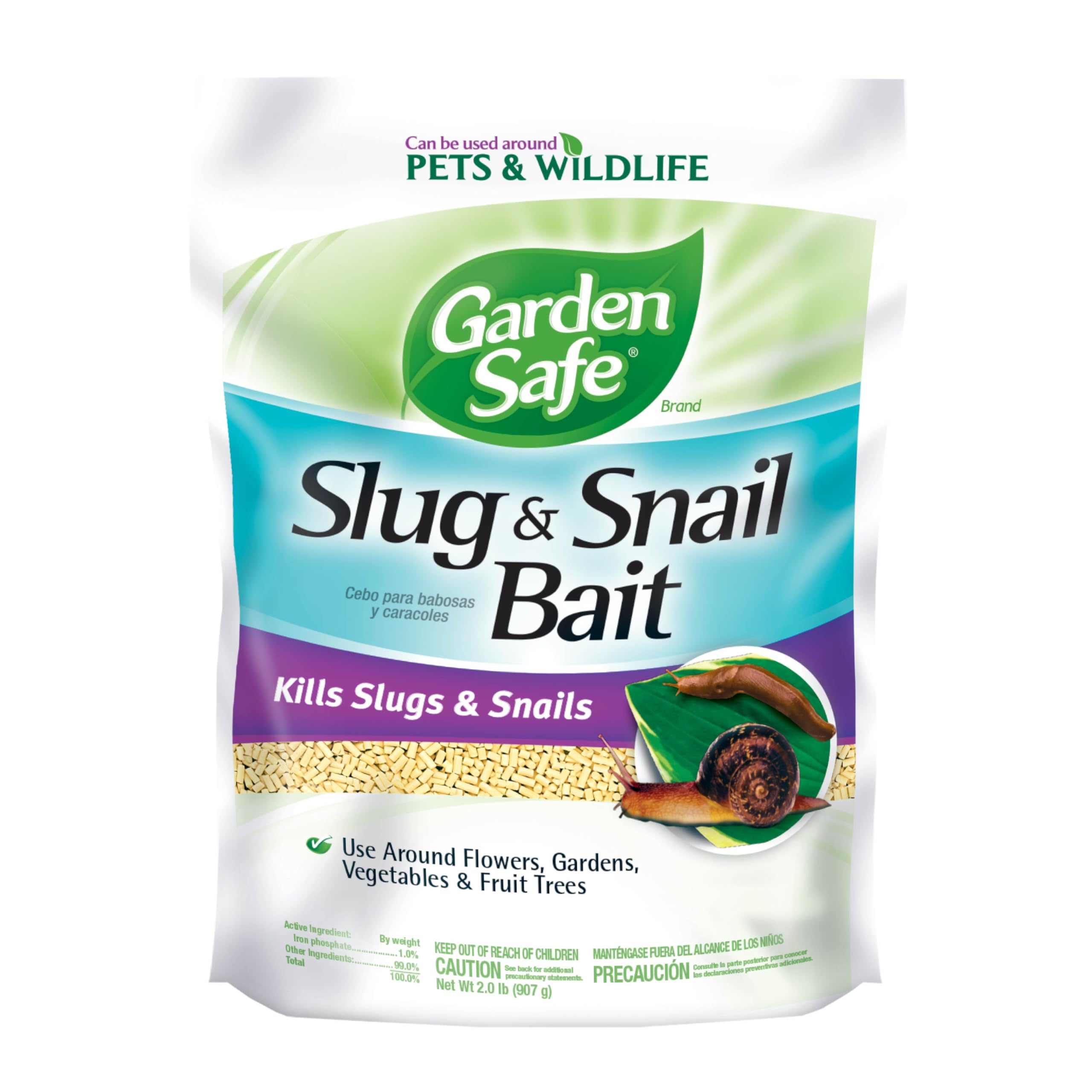 Garden Safe Slug & Snail Bait Granules, Kills Slugs & Snails, 2 Lb