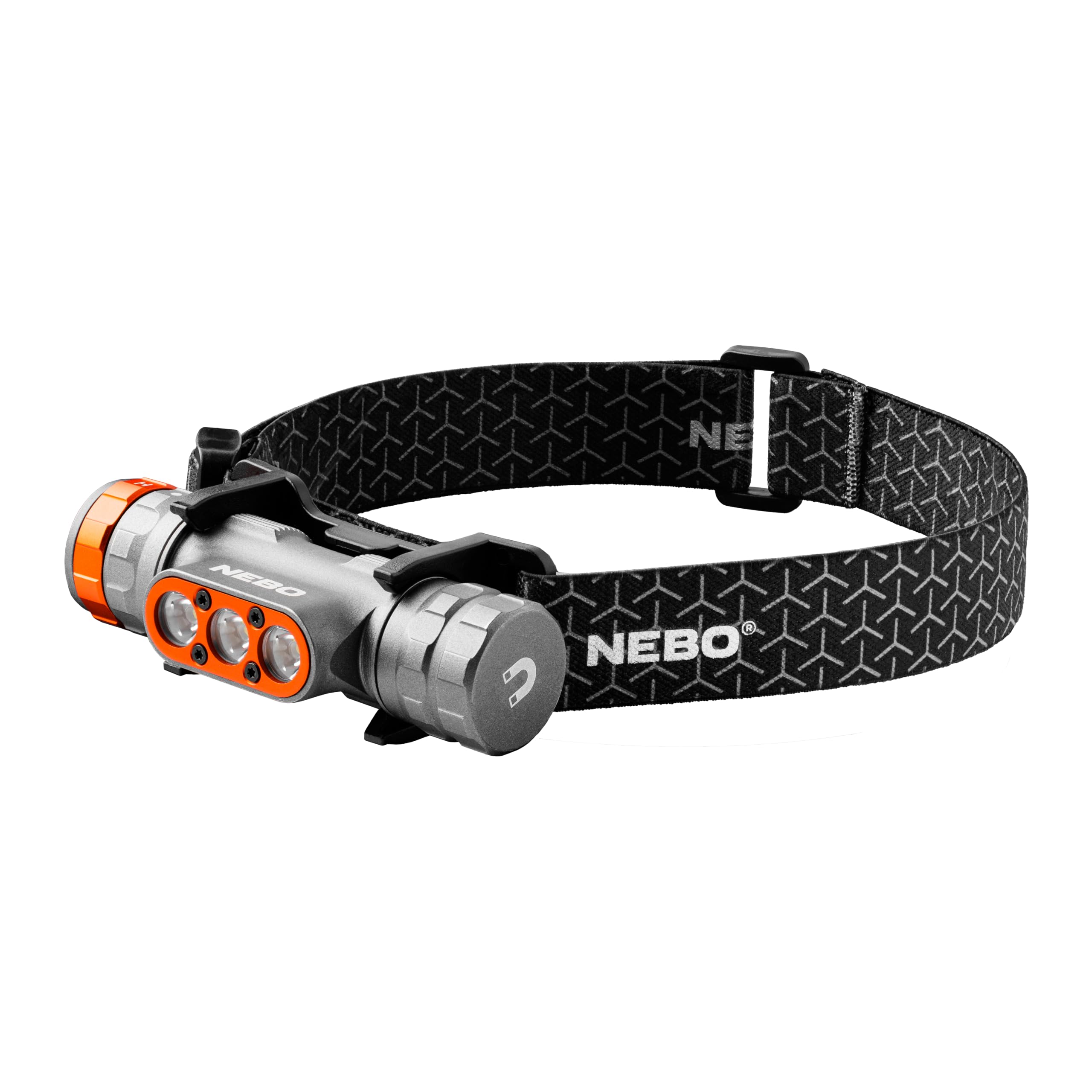 NEBO Transcend 1500 Rechargeable Headlamp | 1,500 Lumens, 5 Light Modes, Detachable Magnetic Work Lamp, Waterproof, Bright LED Head Light for Hiking & Camping, Includes USB Charging Cable