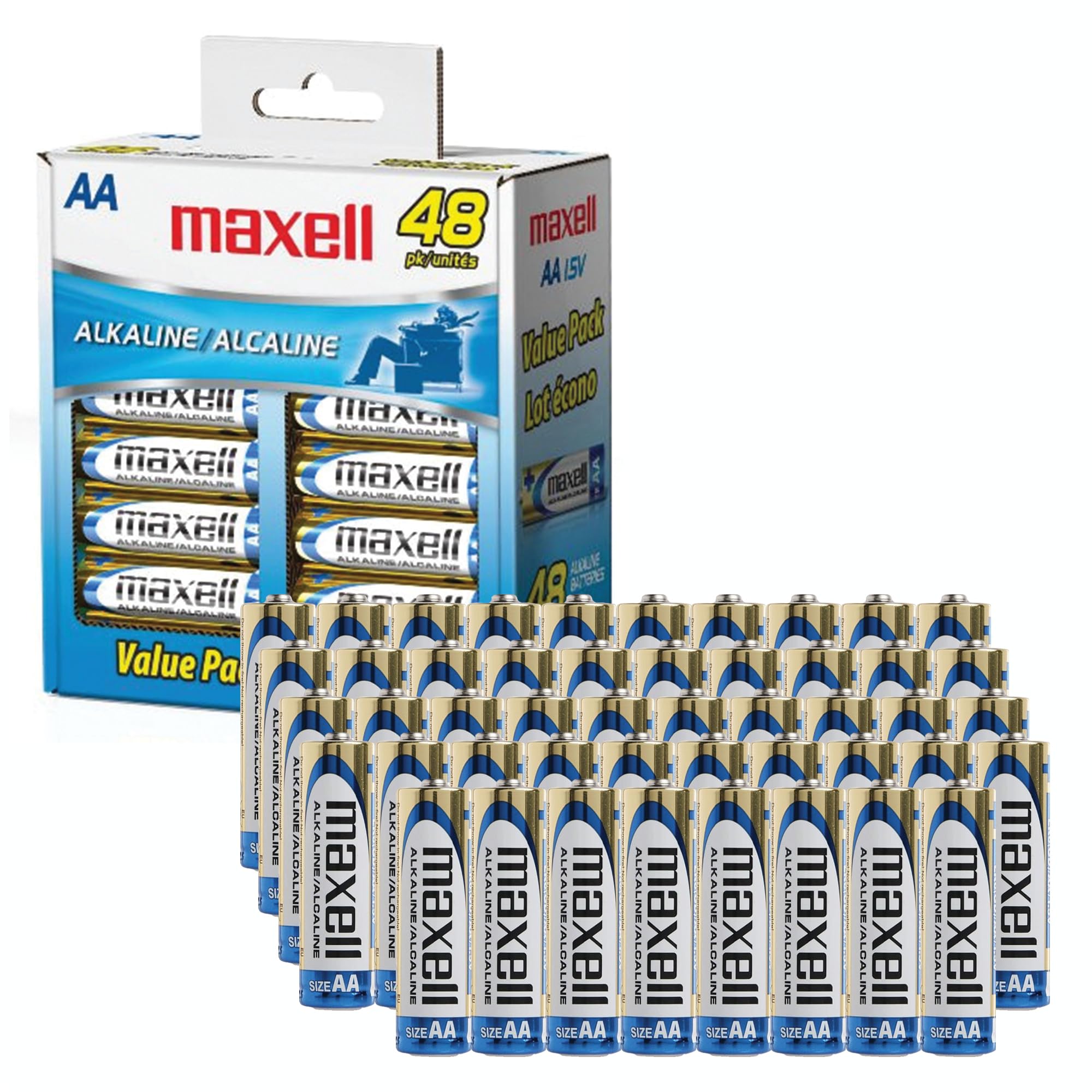 MAXELL 723443 - LR648B 48Pk AA Batteries Box