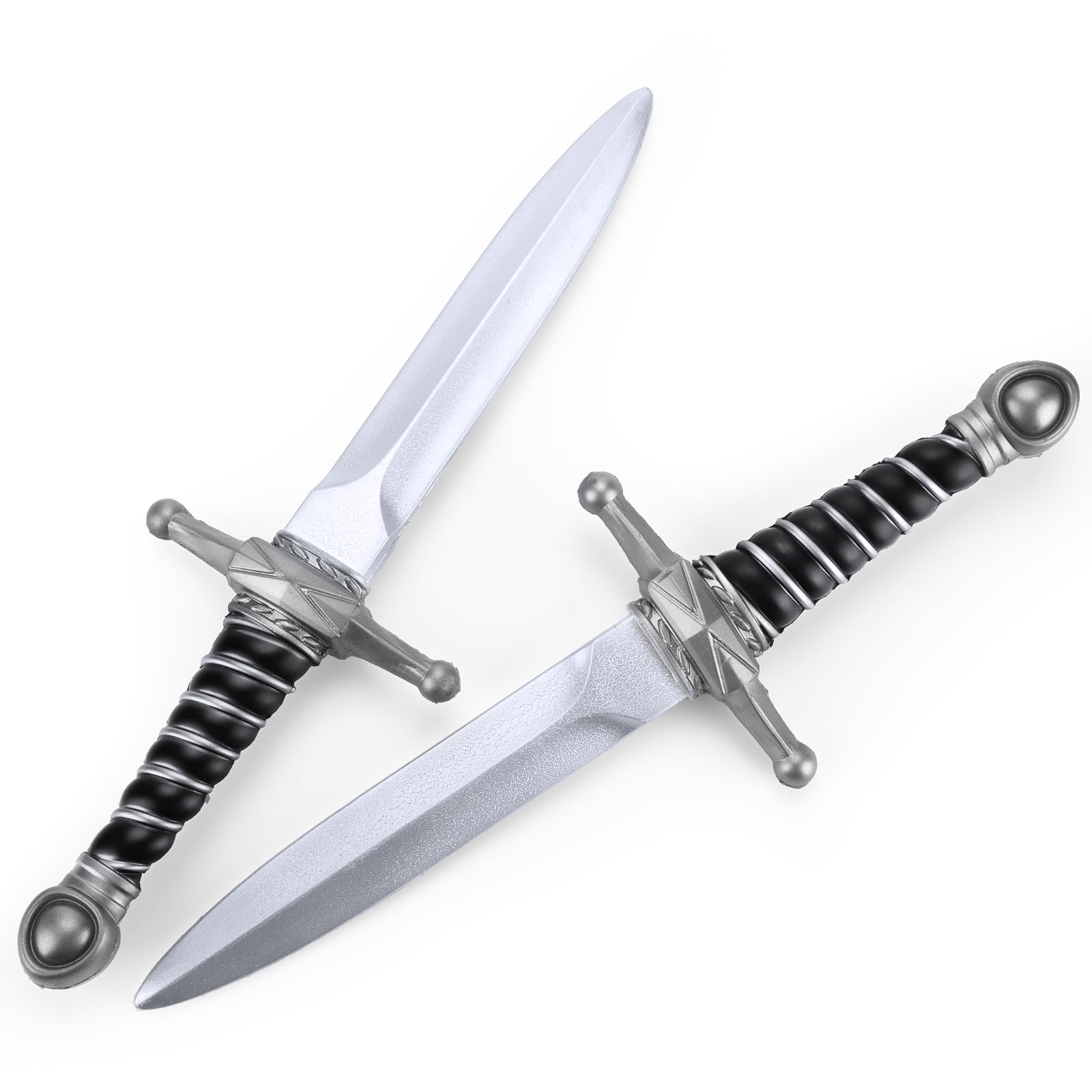 15" PU Fake Foam Sword Toys for Kids Boys, 2 Pcs Fake Foam Dagger Knife Toy