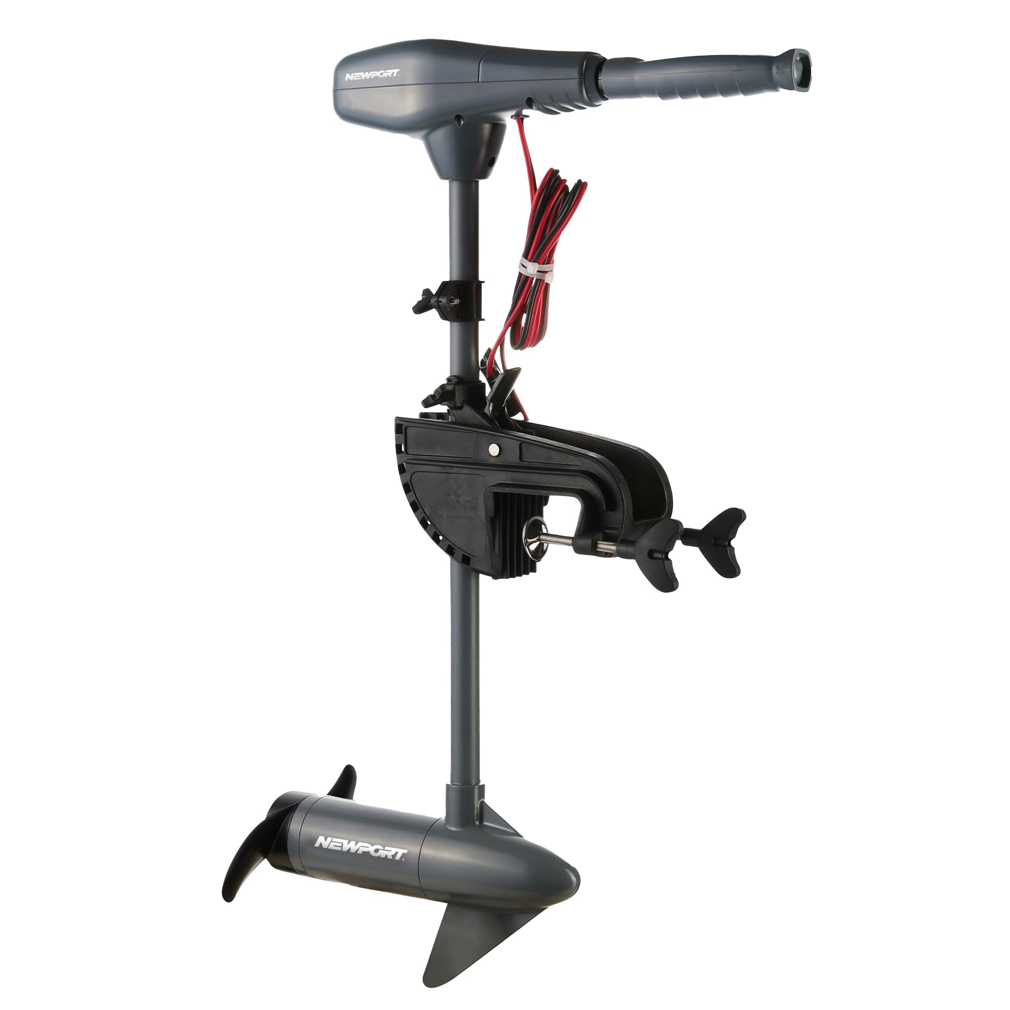 Newport Kayak Series 55lb Thrust Transom Mounted Saltwater Electric Trolling Motor w/LED Battery Indicator (24" Shaft)