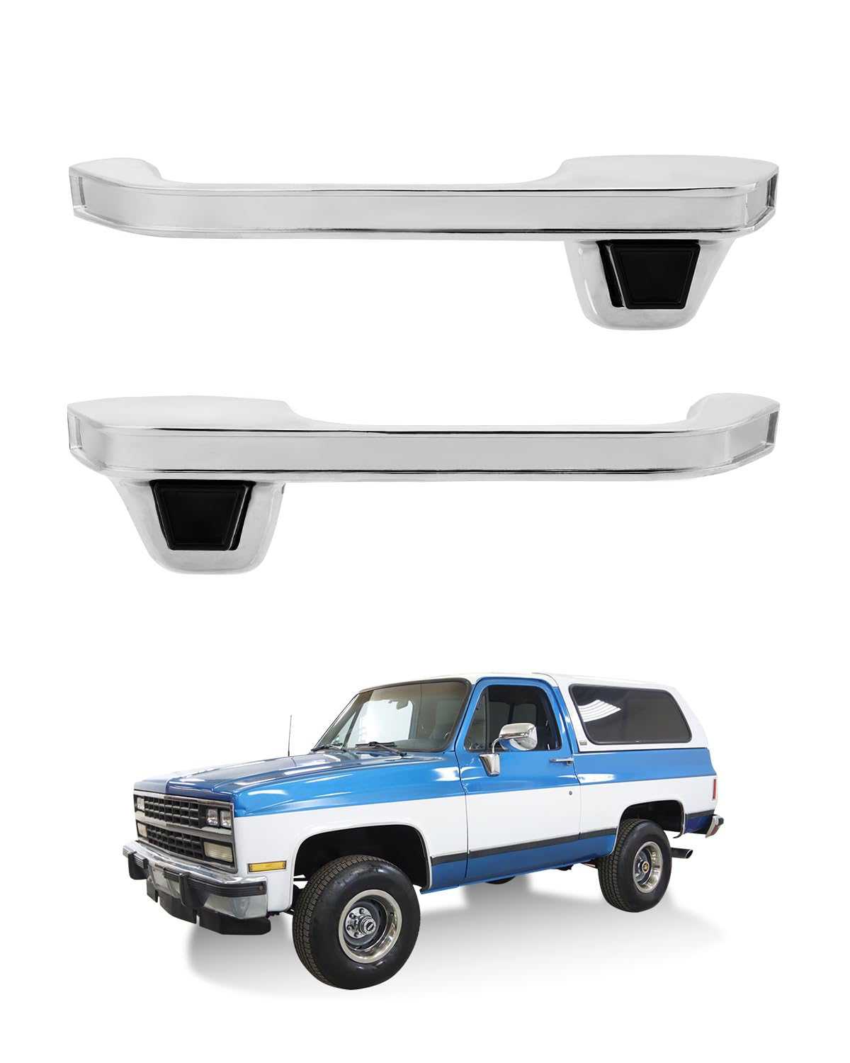 Metal Chrome Exterior Front Left & Right Side Door Handles, OE# 77047 90025