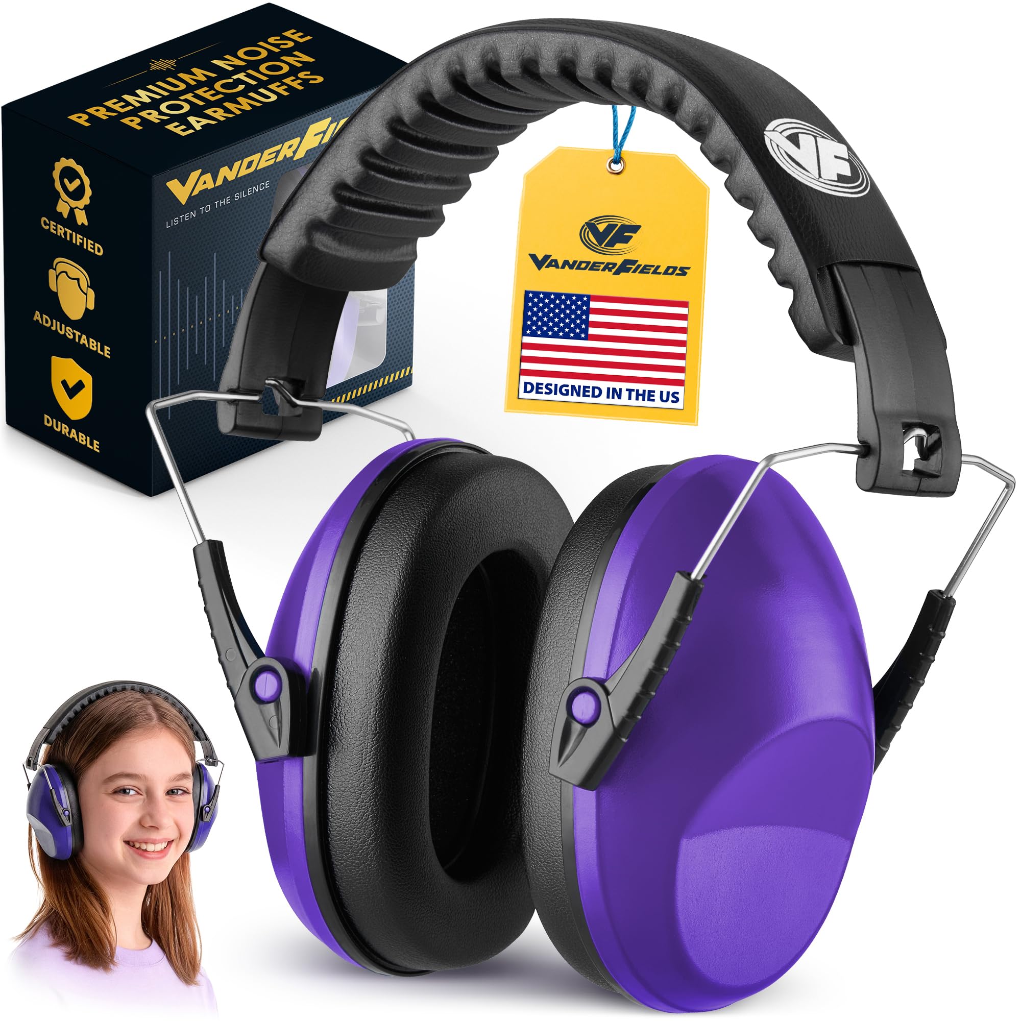 Kids Noise Canceling Headphones - 31 dB (2K Hz) - Ear Protection Earmuffs