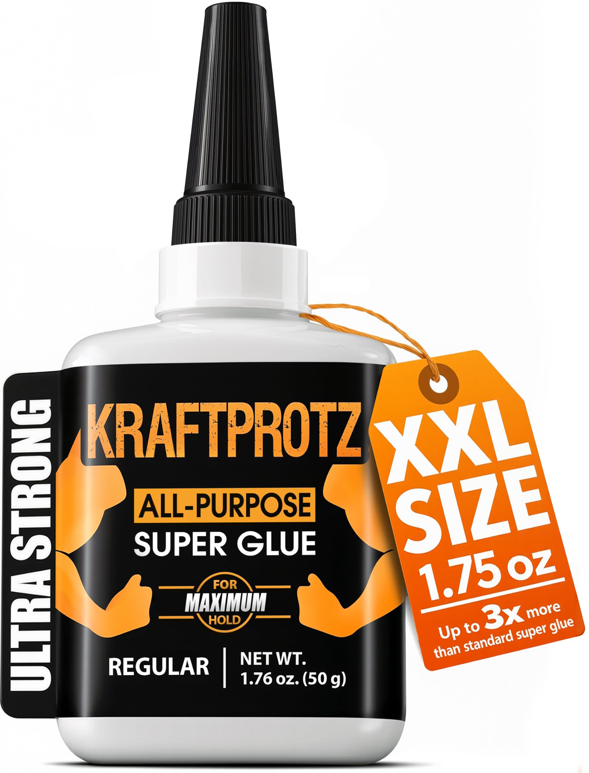 Super Glue XXL Value Size (1.76oz) All Purpose Liquid Adhesive for Plastic – Bonds Wood, Metal, Rubber, Ceramic & Leather – Industrial Strength Bonding