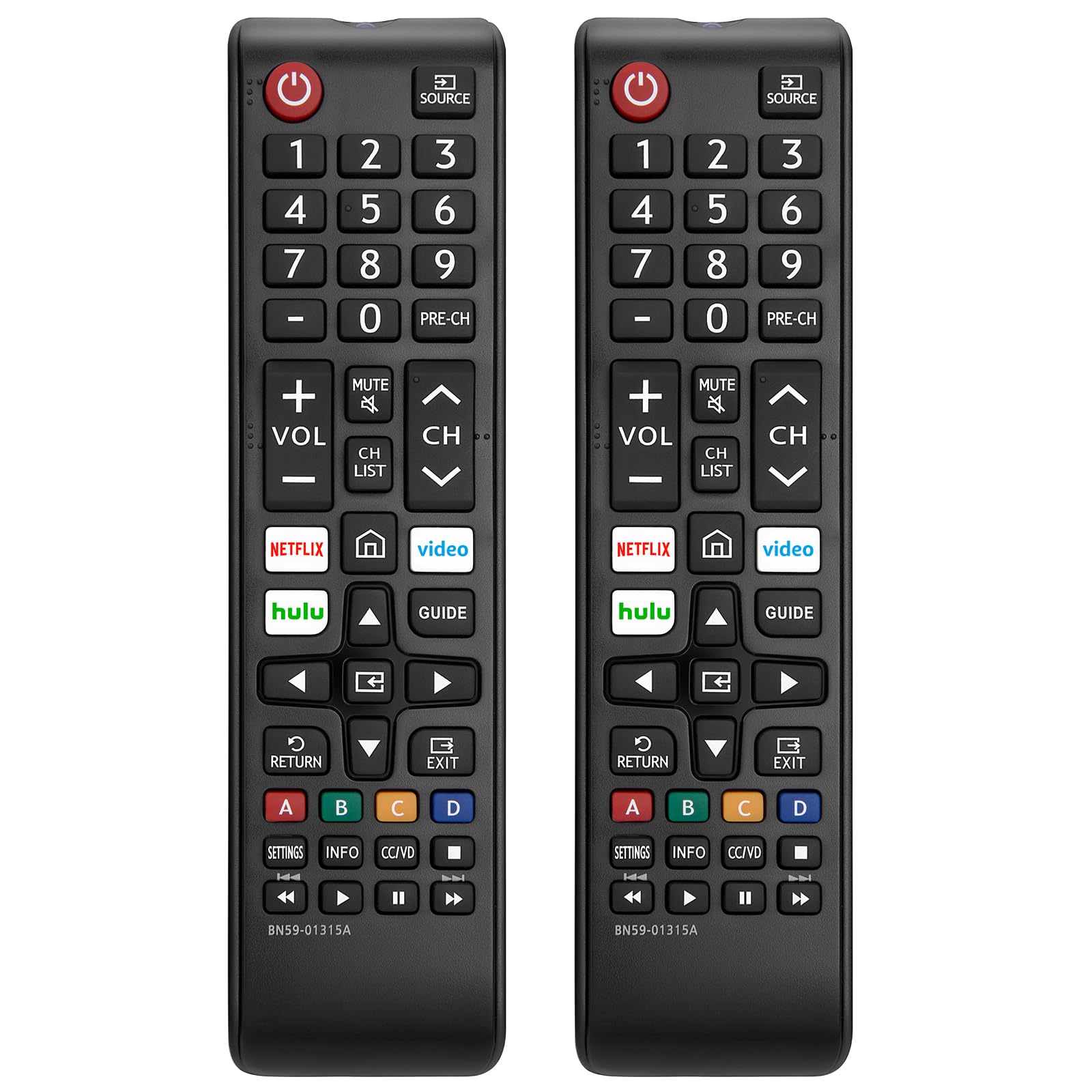 【Pack of 2】 New Universal Remote for All Samsung TV Remote, Replacement Compatible for All Samsung Smart TV, LED, LCD, HDTV, 3D, Series TV