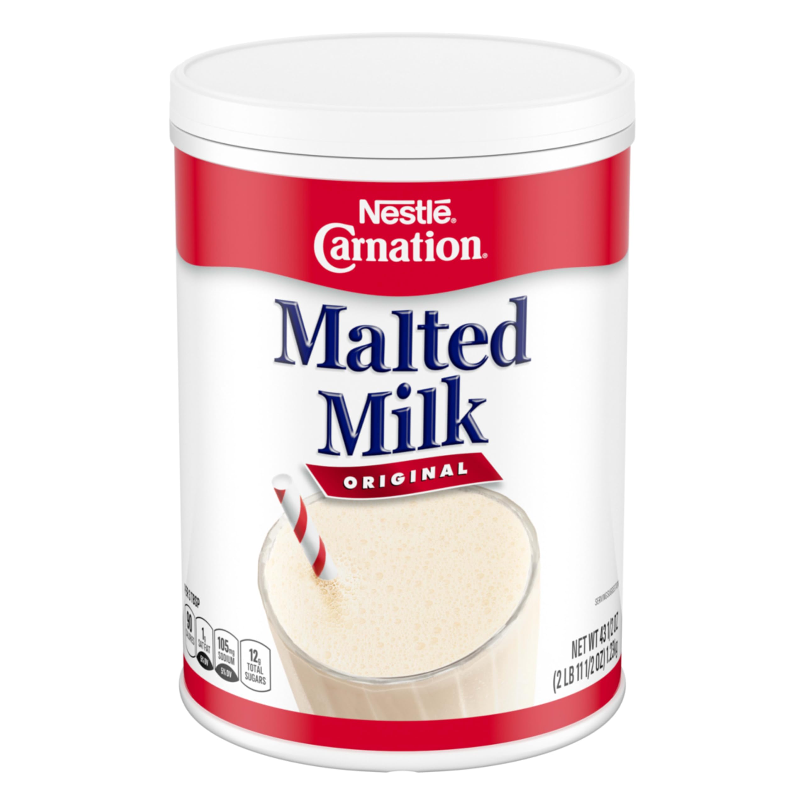 Carnation Malted Milk Shelf Stable, Baking Shakes and Sundaes, 2.72 lb Can