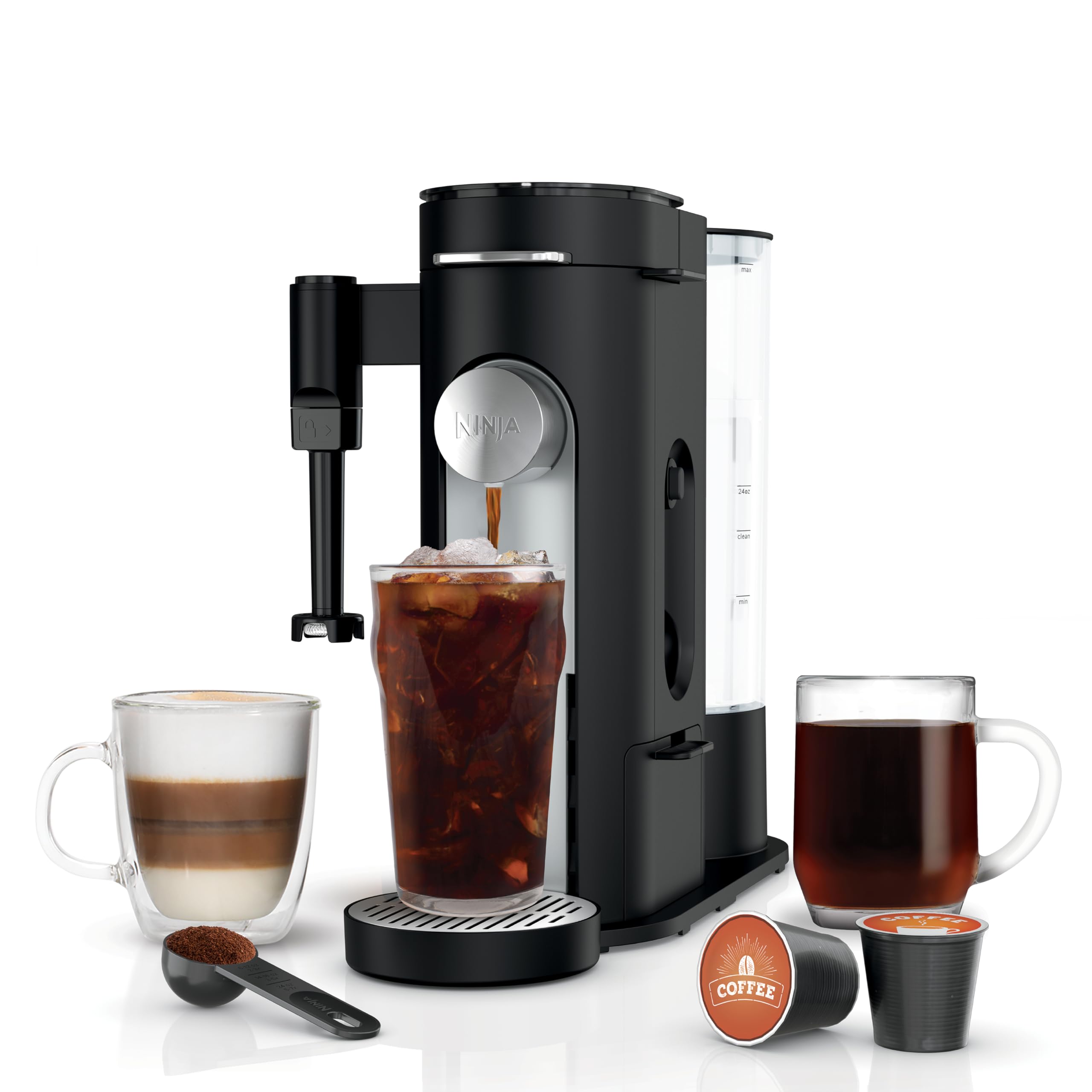 Ninja Single Serve Coffee Maker - Combo Machine, K-Cup Pods and Grounds