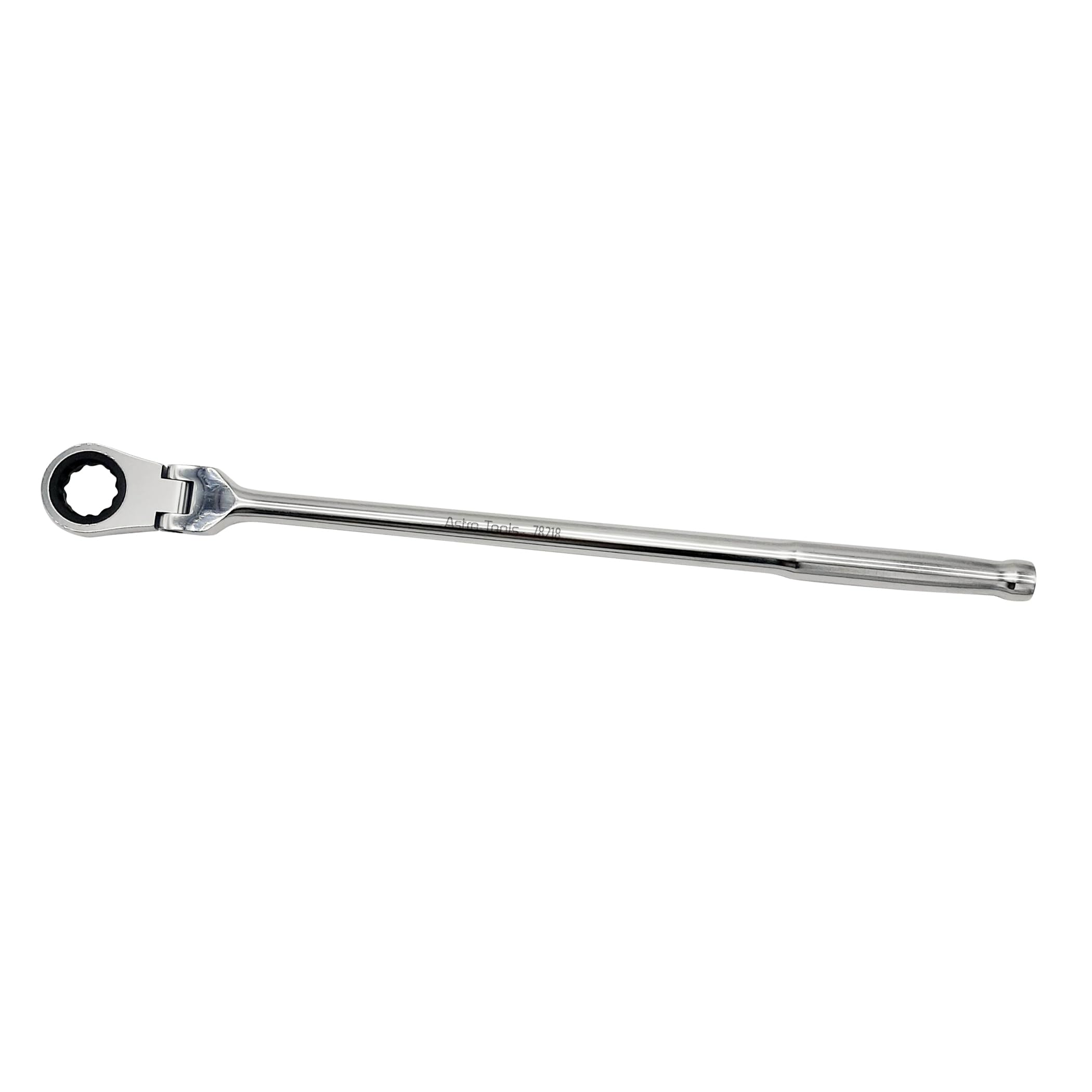 Astro Tool 78218 Extra-Long Flex Head Ratchet Wrench for 1/2" Nano Sockets