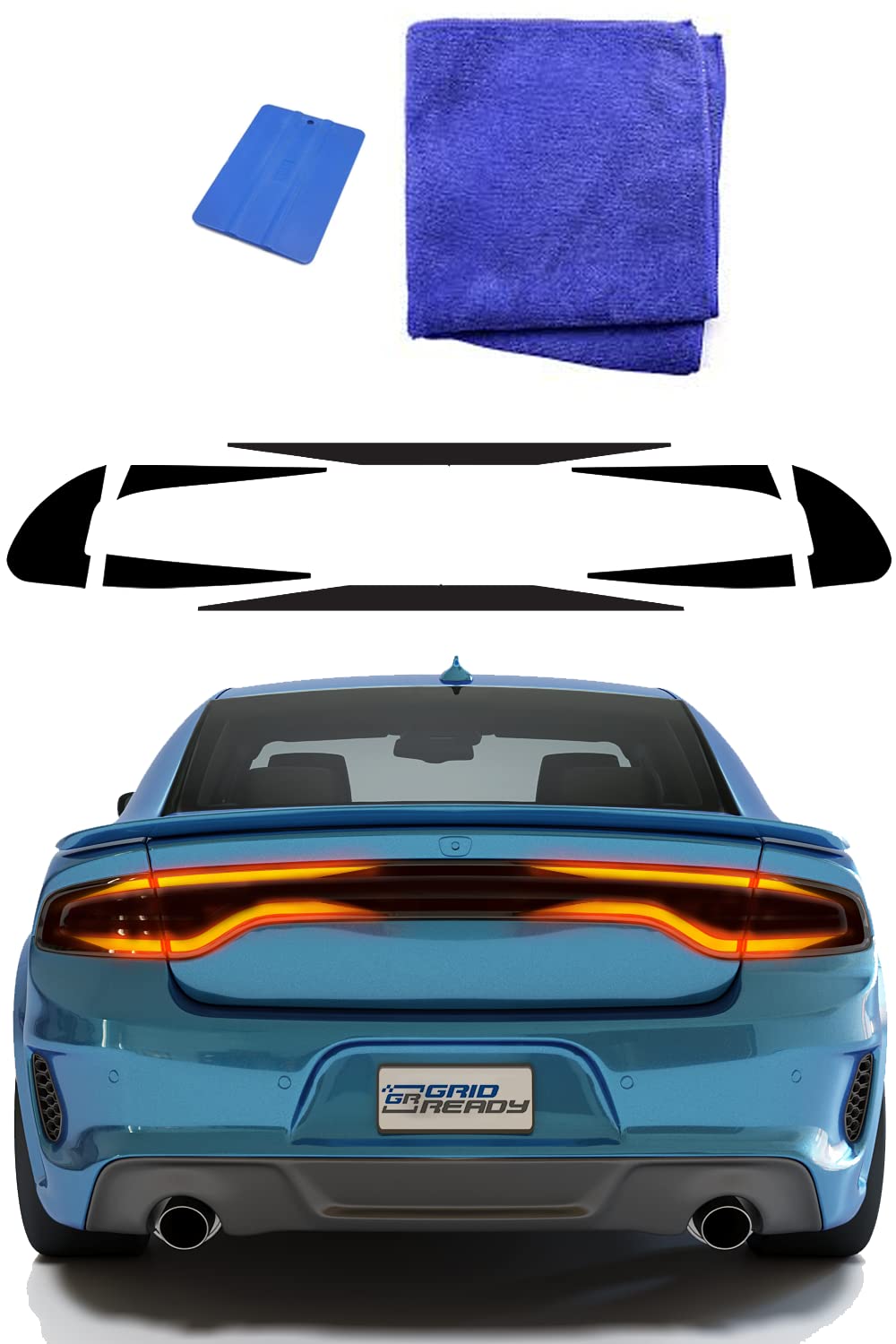 Tail Light Decal fits 2015-2023 Dodge Charger Accessories. Racetrack Sticker for 2015, 2016, 2017, 2018, 2019, 2020,2021, 2022, 2023 Model taillights Including sxt, rt, SRT, scat Pack etc.