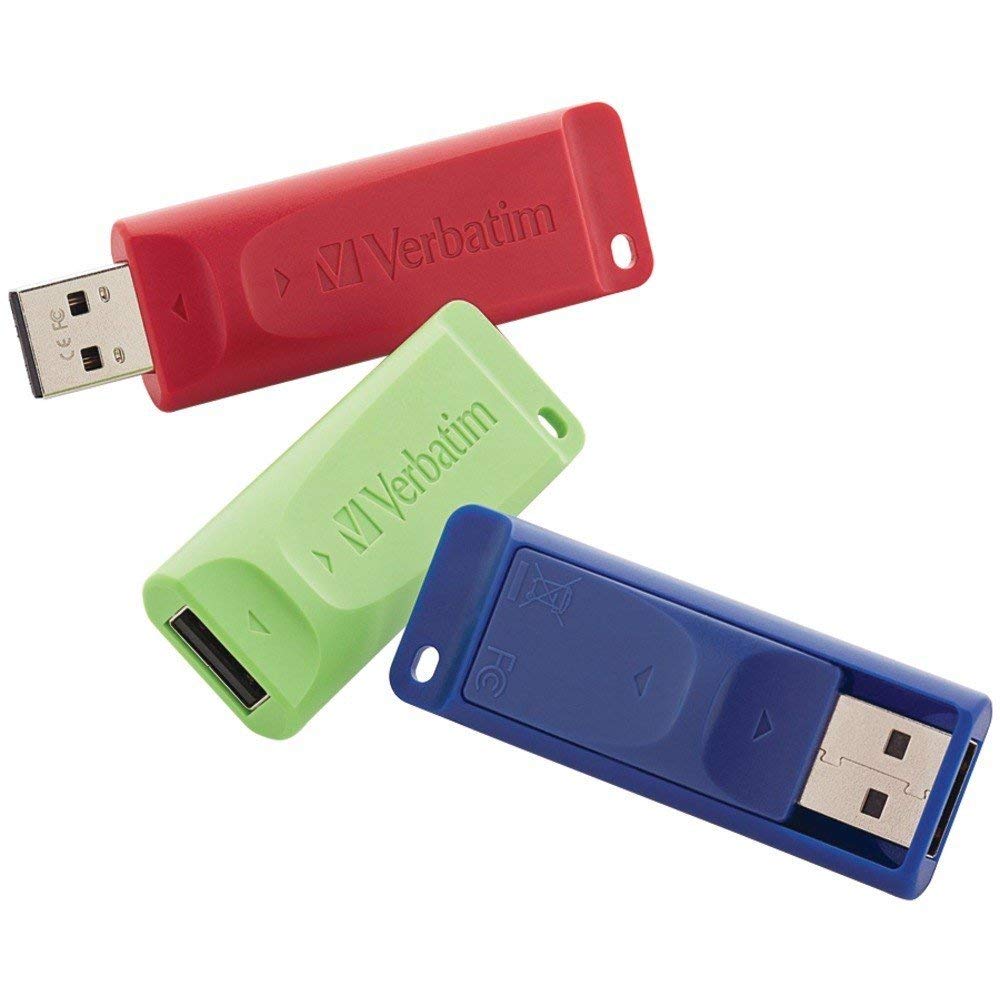 Verbatim 98703 8GB Store 'n' Go USB Flash Drives, 3 pk