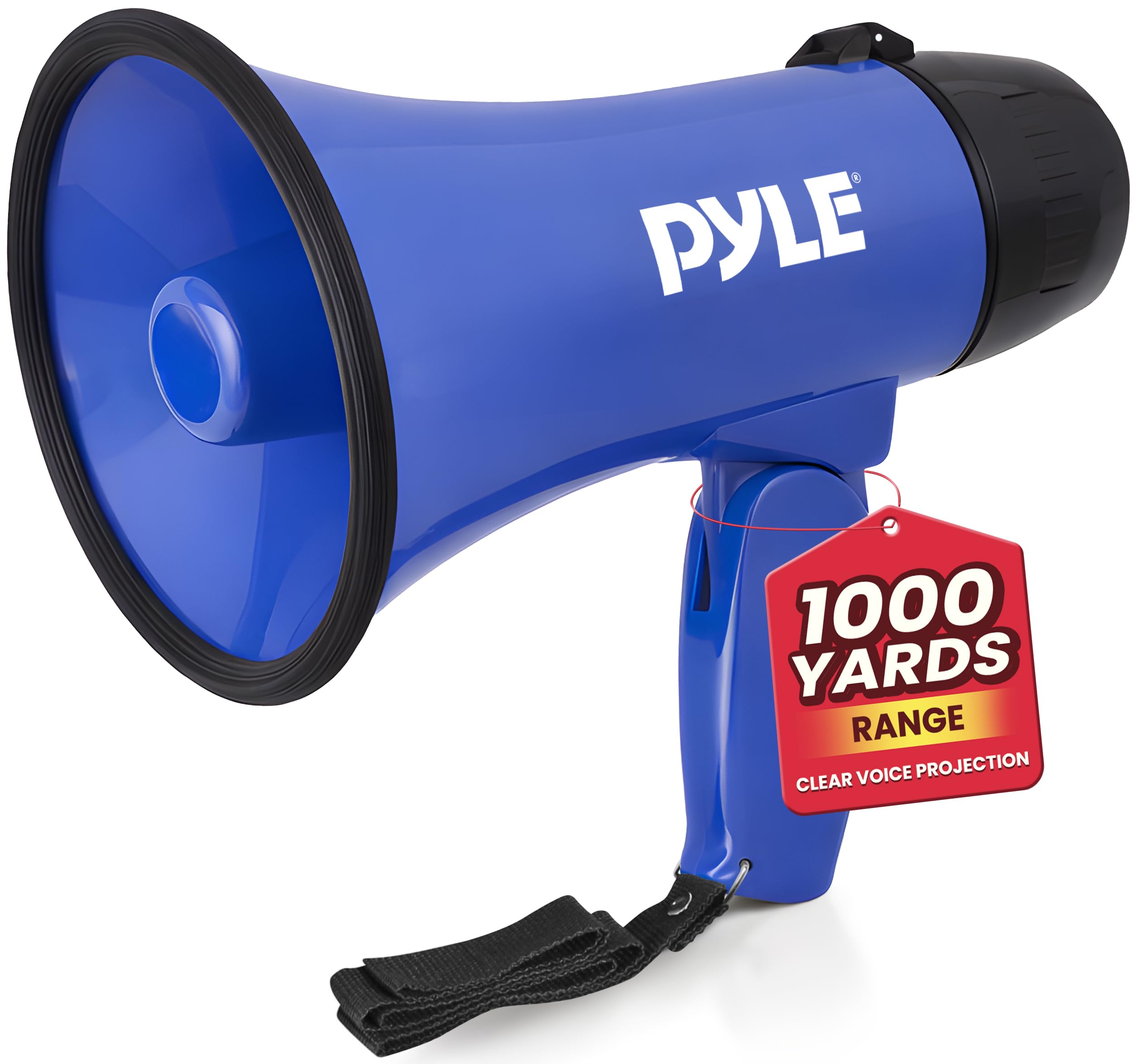 Pyle PMP21BL Battery-Operated Compact and Portable Megaphone Speaker w/Siren
