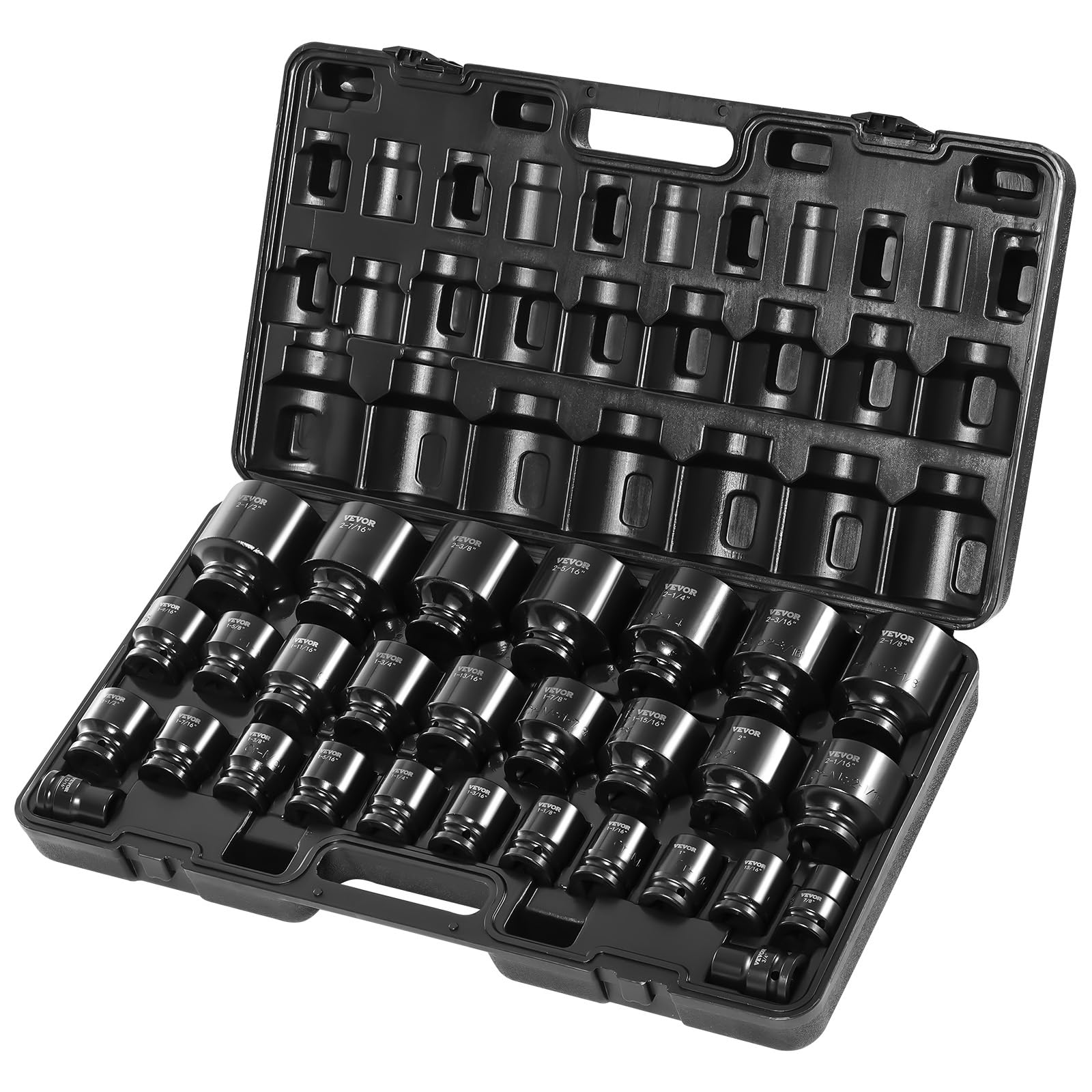 VEVOR 3/4 Inch Impact Socket Set, 29-Piece, SAE 3/4-2-1/2 Inch