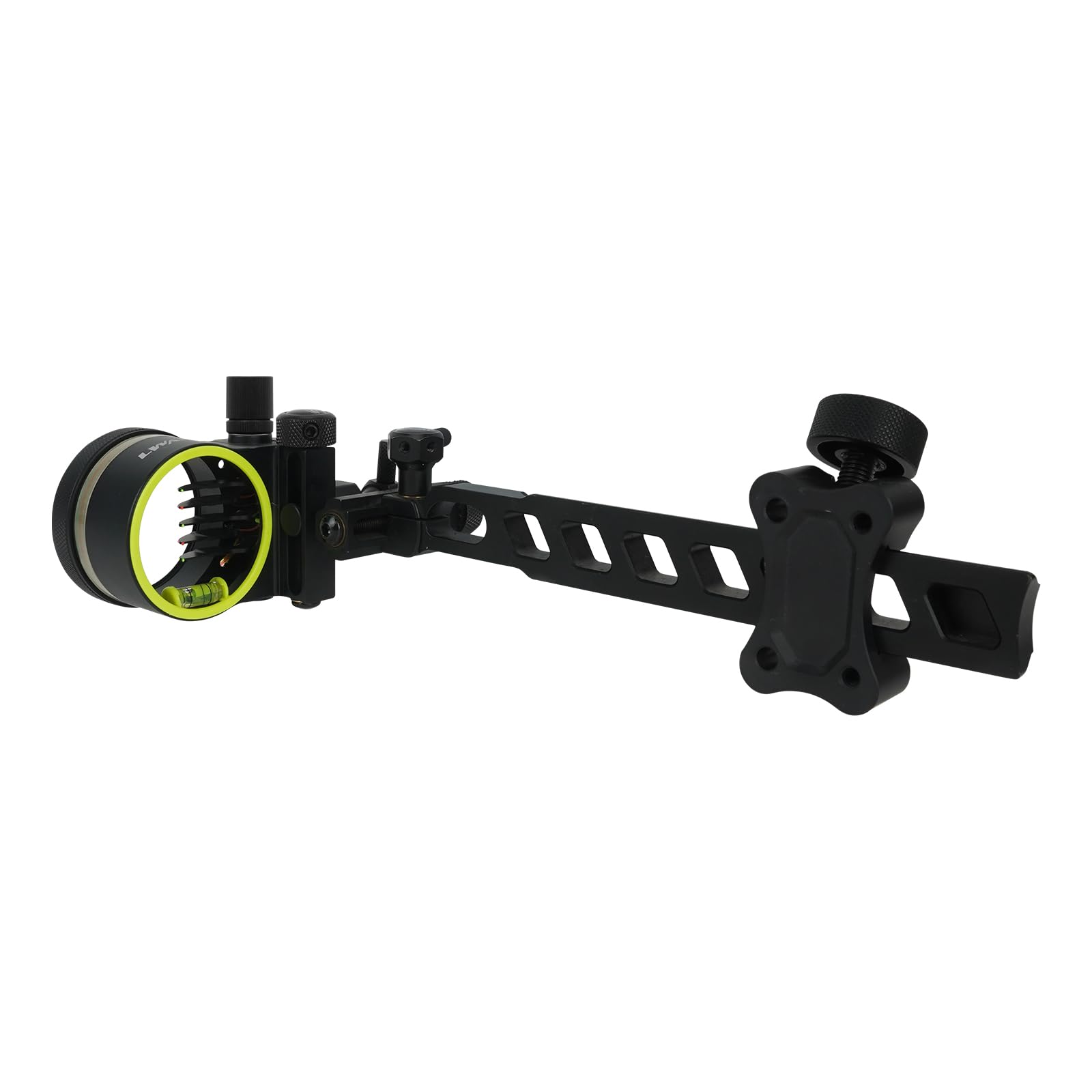 Compound Bow Sight Archery 5-Pin Sight Long Bar - 0.019" Fiber, Aluminum Machined - Support 2X-8X Magnification Sight Lens Sight Kit