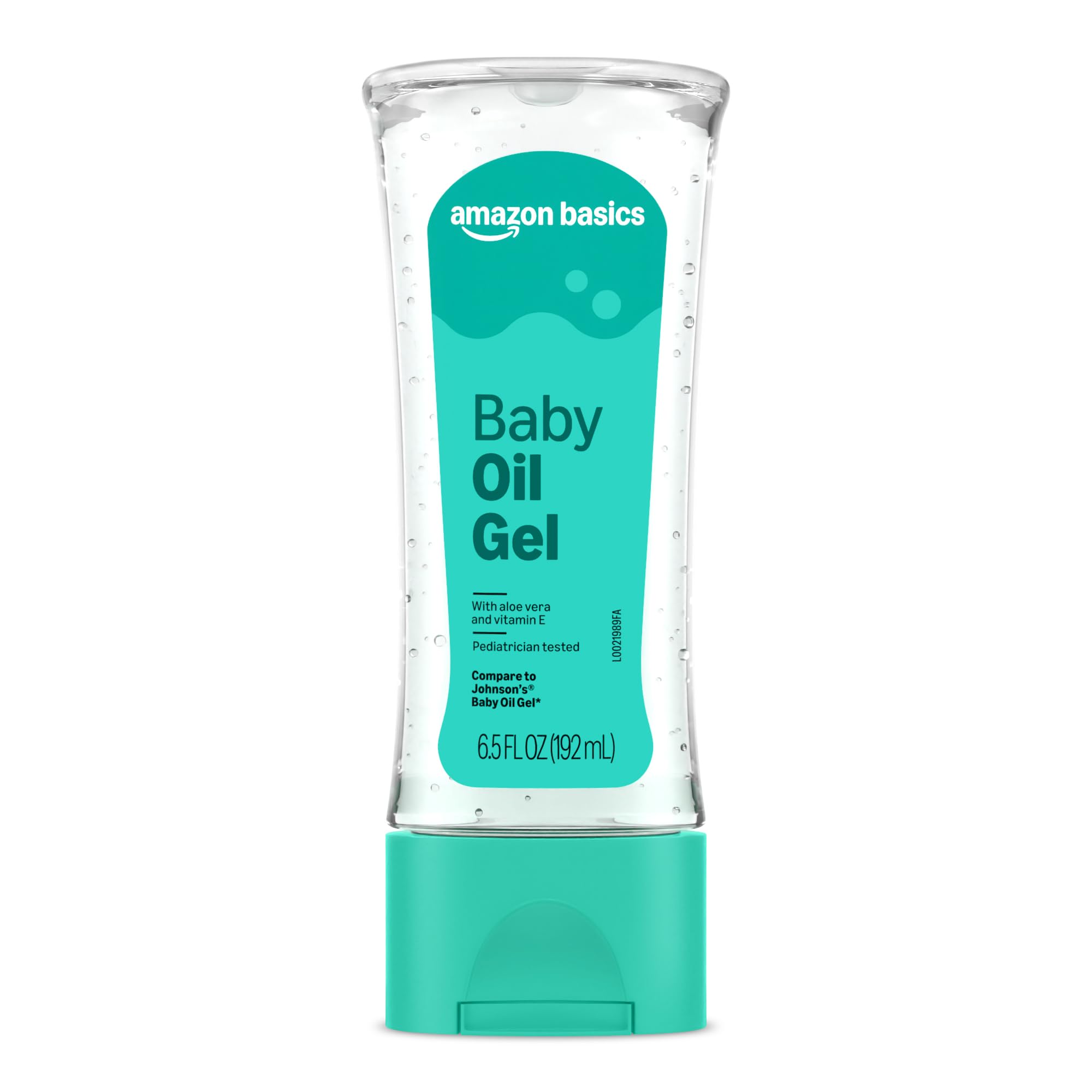 Amazon Basics Baby Oil Gel with Aloe Vera & Vitamin E, Moisturizing, Fast Absorbing, No-Mess, Dermatologist Tested, 6.5 fl oz, Pack of 1 (Previously Solimo)