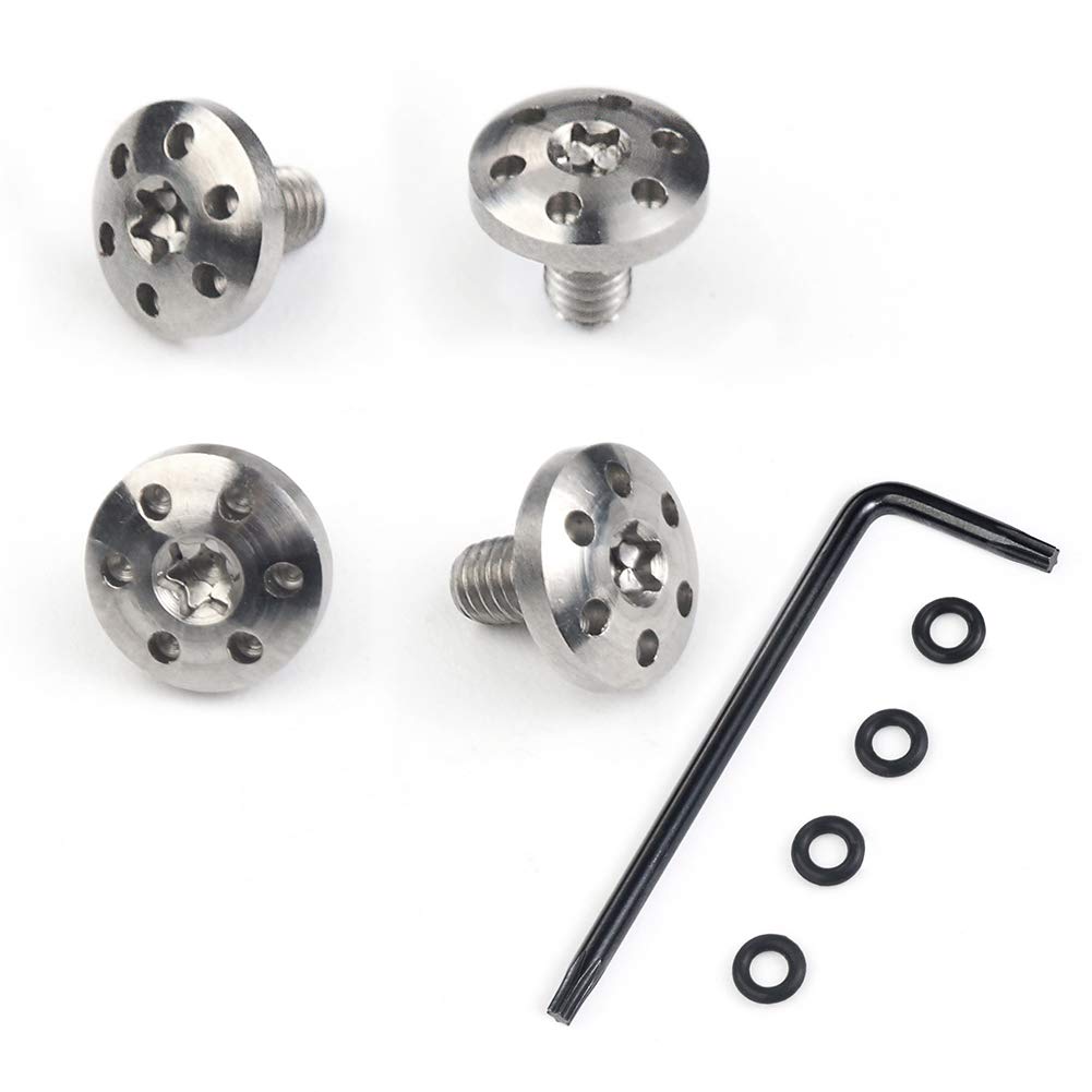 Cool Hand Customized Grips Screws for Beretta 92FS, 92S, M9, 92A1, 96A1, 92 INOX, 4 Stainless Steel Screws, 4 O Rings, T10 Torx Key, Silver, SB92-1-S