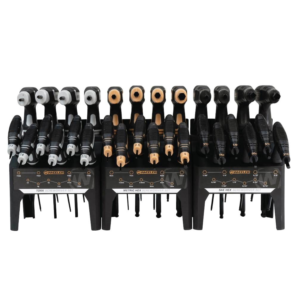 Wheeler 1081957 SAE/Metric Hex and Torx P-Handle Set (30 piece)