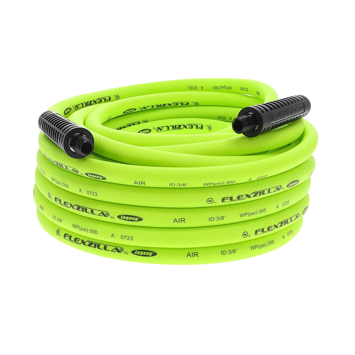 Flexzilla HFZ3850YW3 Air Hose 3/8In X 50Ft 3/8In MNPT Fittings