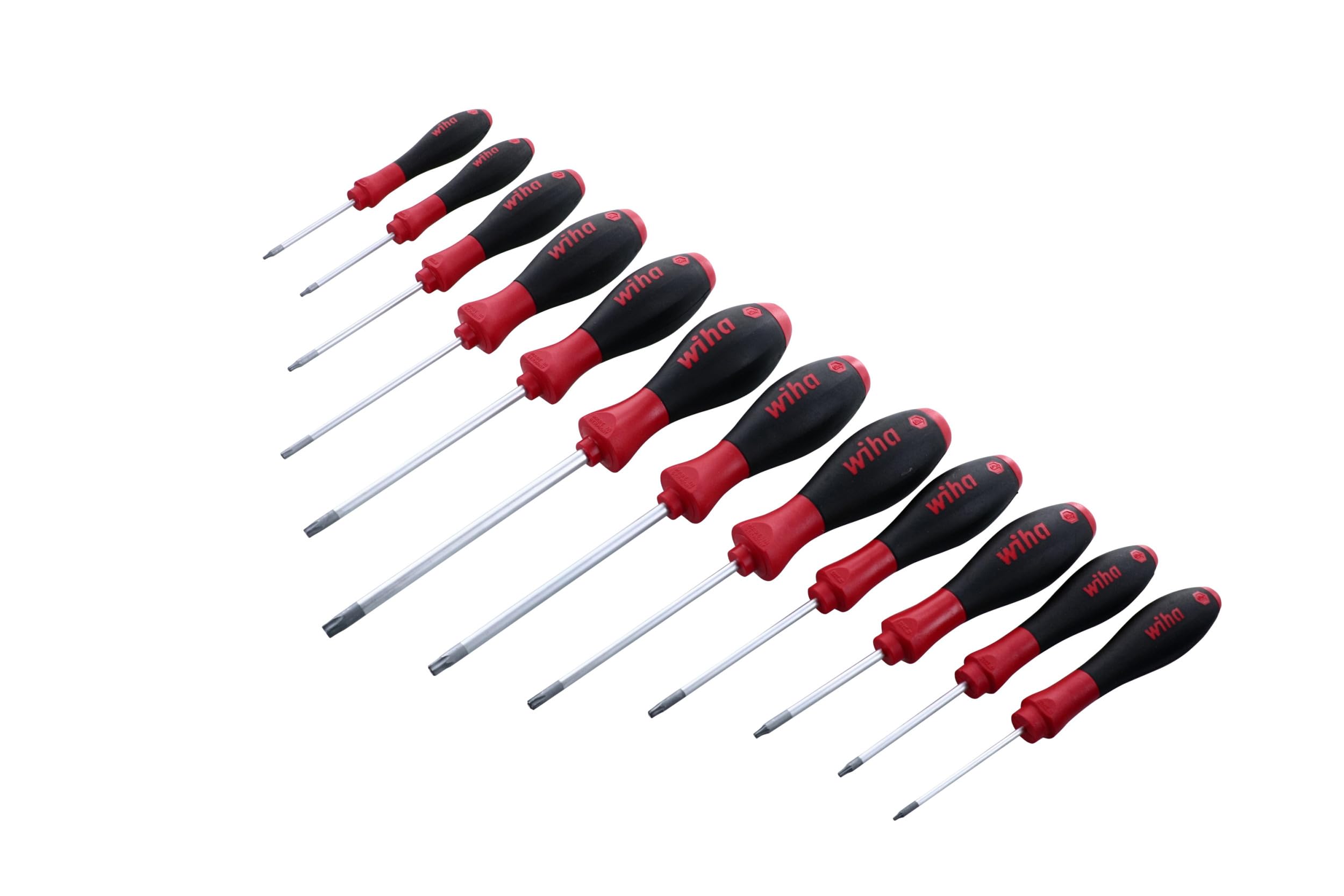 Wiha 36267 Torx Screwdriver Set, 12 Piece, T5–T40, SoftFinish Ergonomic Handle