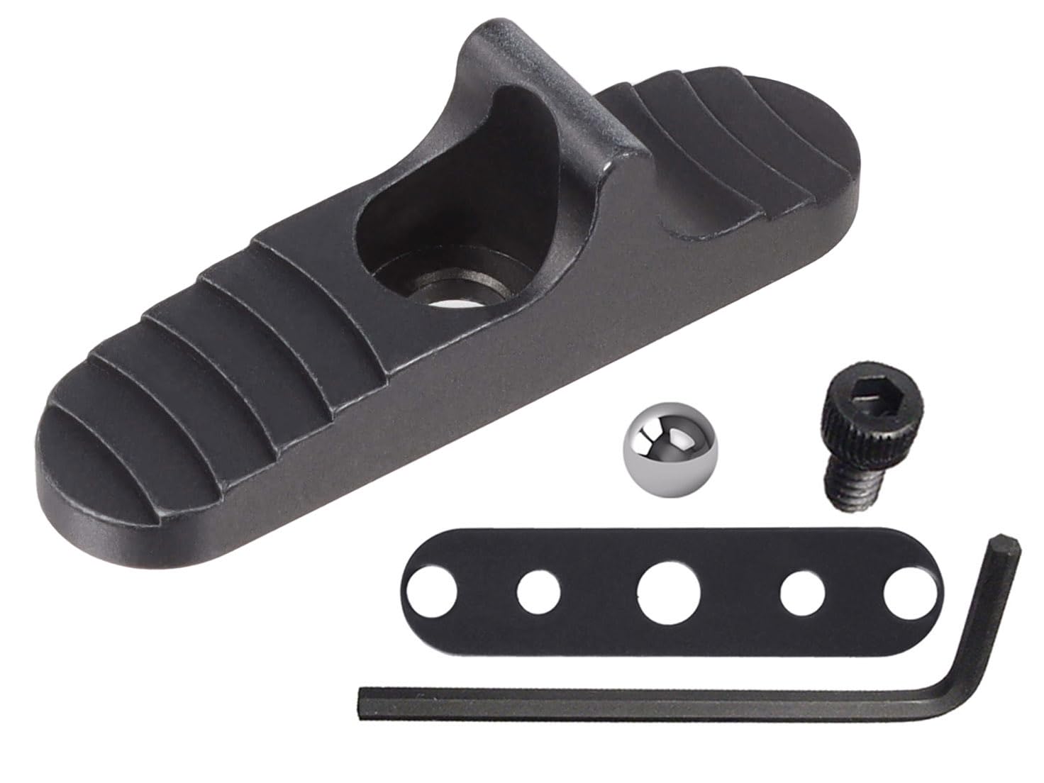 NDZ Performance Safety Replacement with Ball & Steel Plate for Mossberg 500 590 88 835 940 12/20 Anodized Aluminum - Black