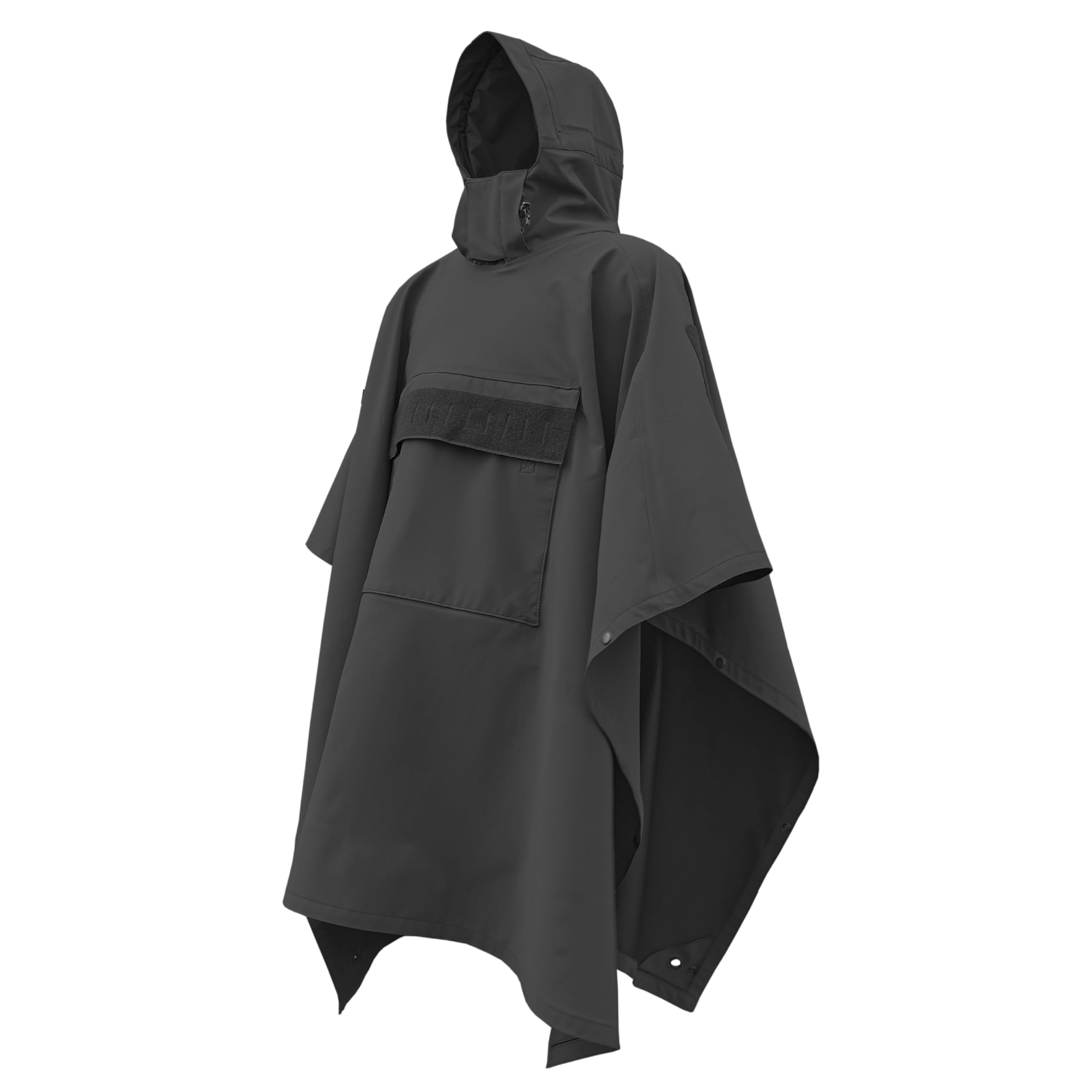 HARZARD 4 PonchoVilla MK2™ - Tactical Military Poncho - Waterproof Hooded Rain Gear for Hiking & Camping - Lightweight Packable Softshell Cape - Heavy-Duty Reusable Raincoat for Travel & Backpacking