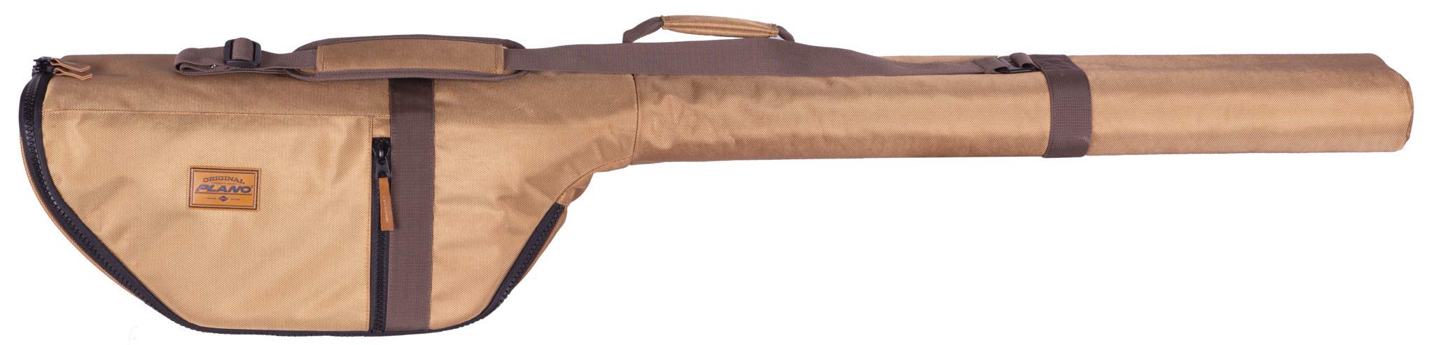 PLANO GUIDE SERIES 49 DOUBLE ROD CASE, Khaki With Brown and Black Trim