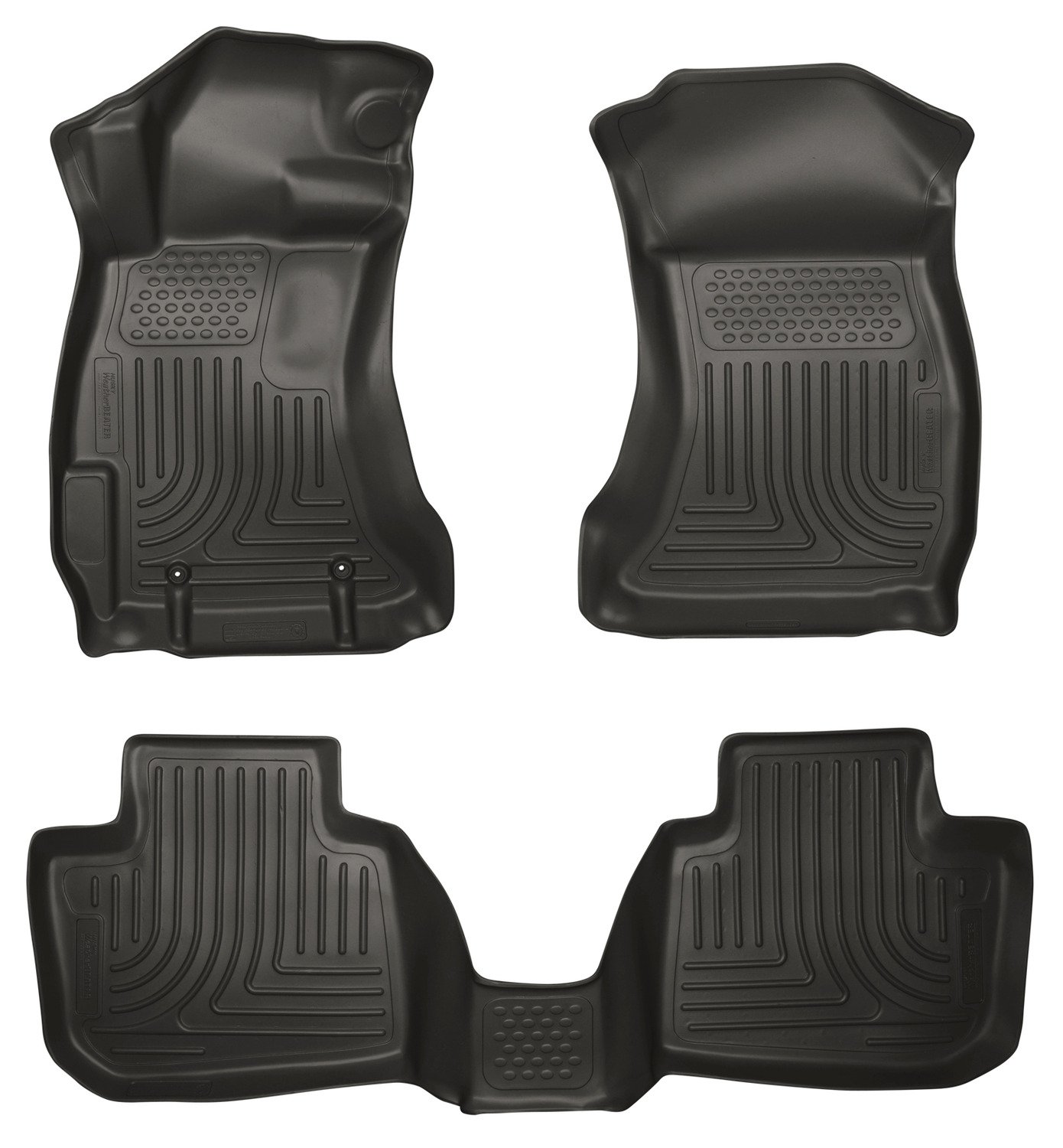 Husky 99801 Front/2nd Seat Floor Liners For 12-17 Subaru Impreza/ XV Cross