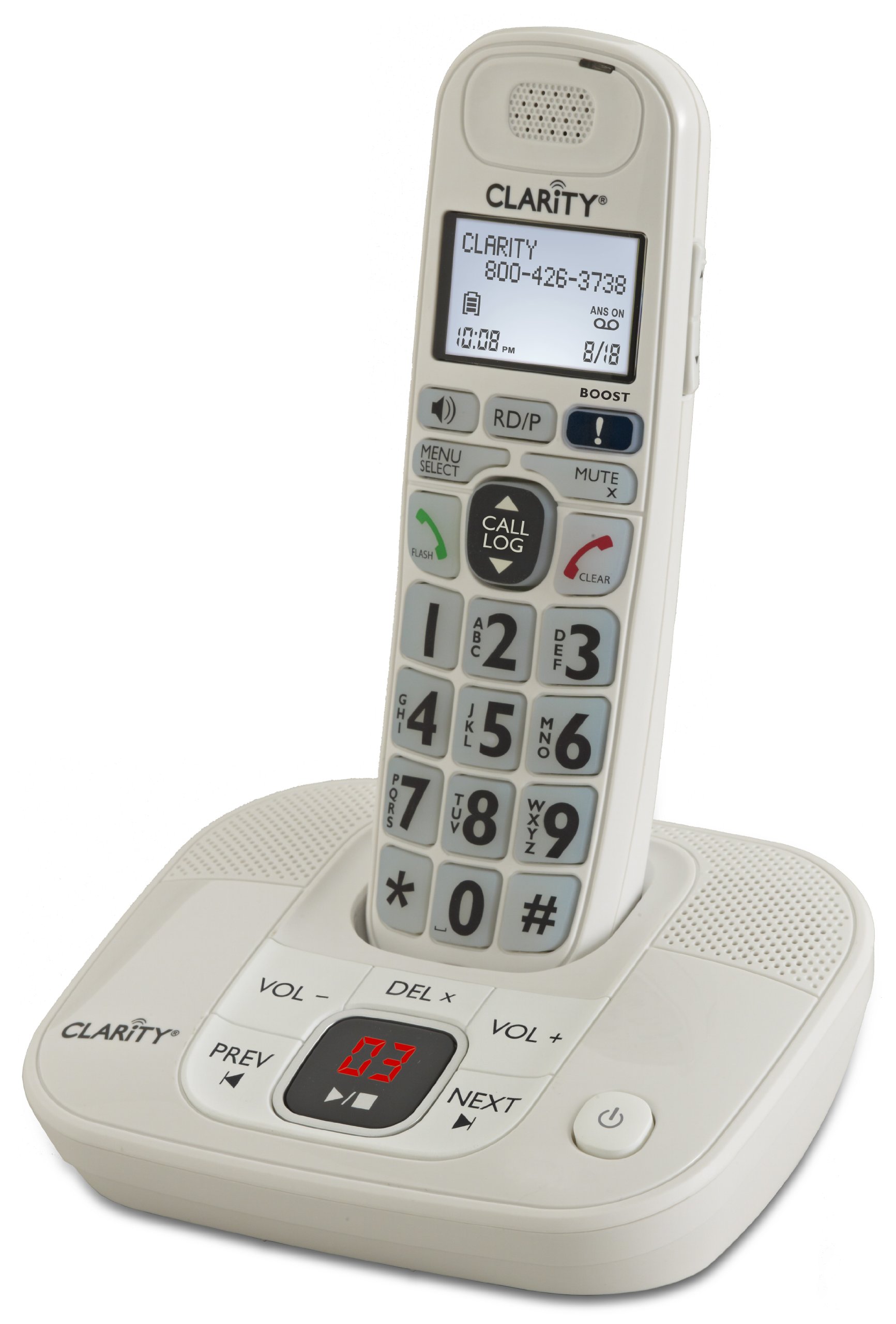 Clarity 53714 DECT 6.0 Amplified Cordless Phone with Digital Answering System